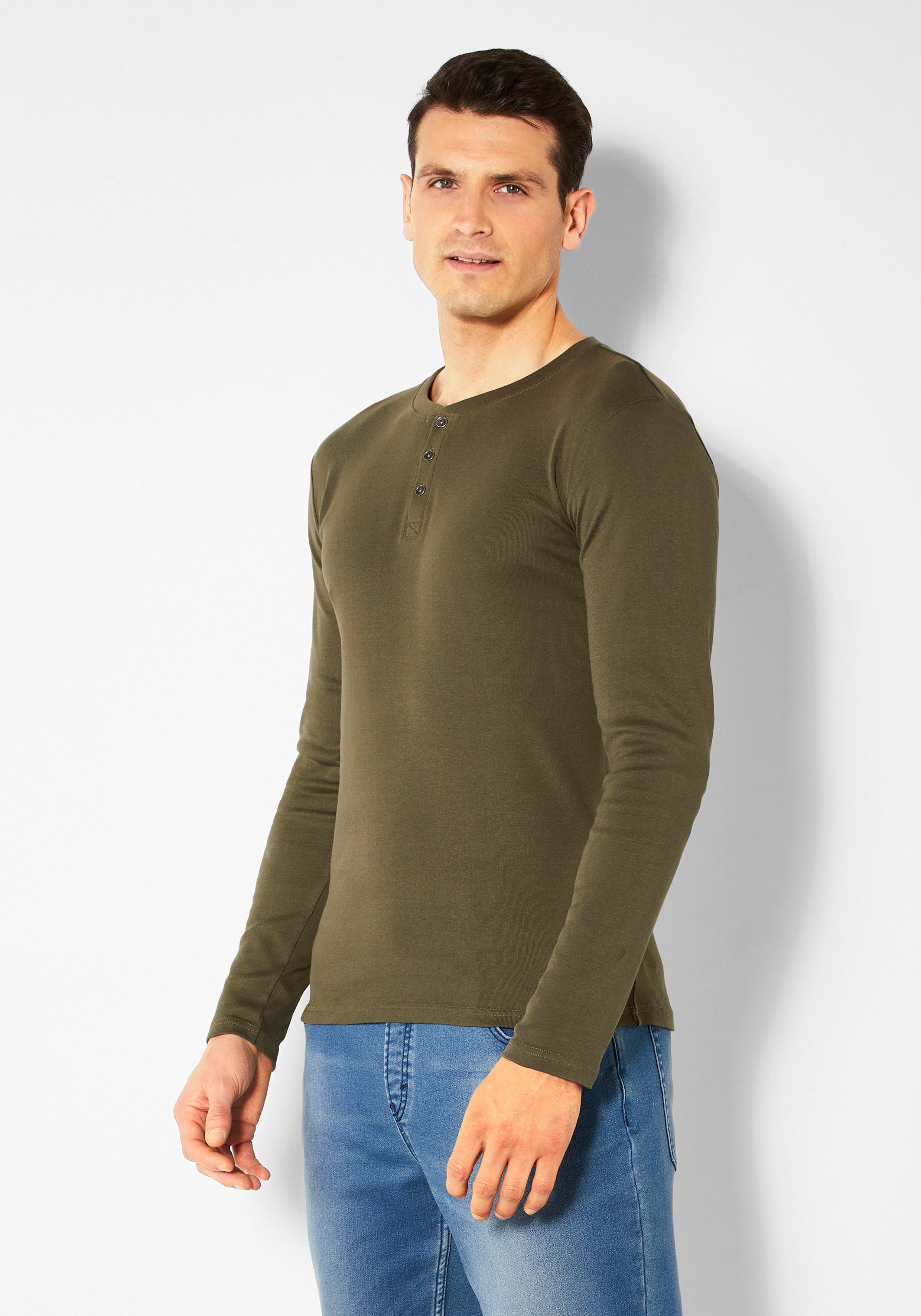 H.I.S Shirt met lange mouwen met luxueuze knoopsluiting