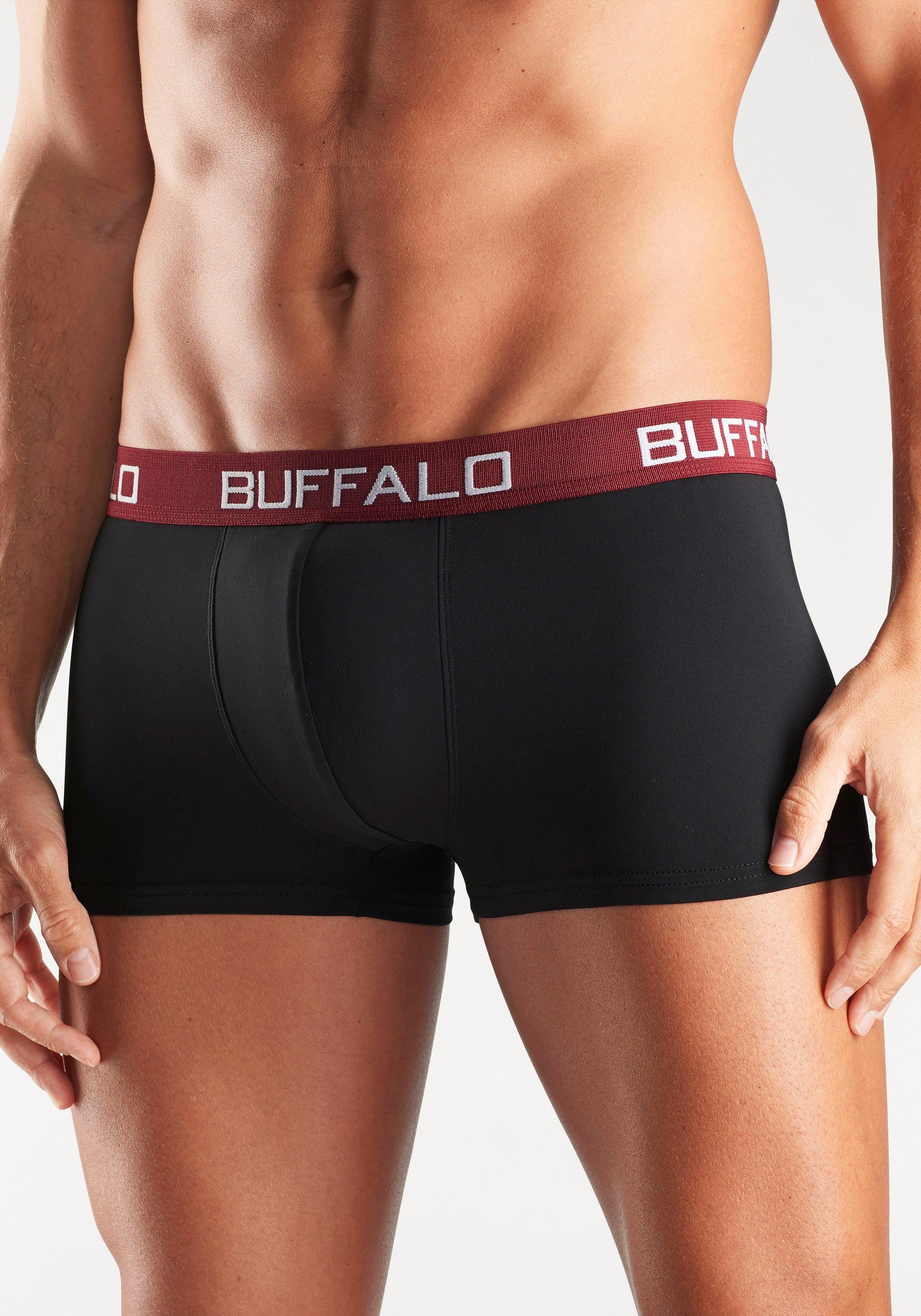Buffalo Hipster strak zittende boxershorts met contrastband van katoenmix (set, 4 stuks)