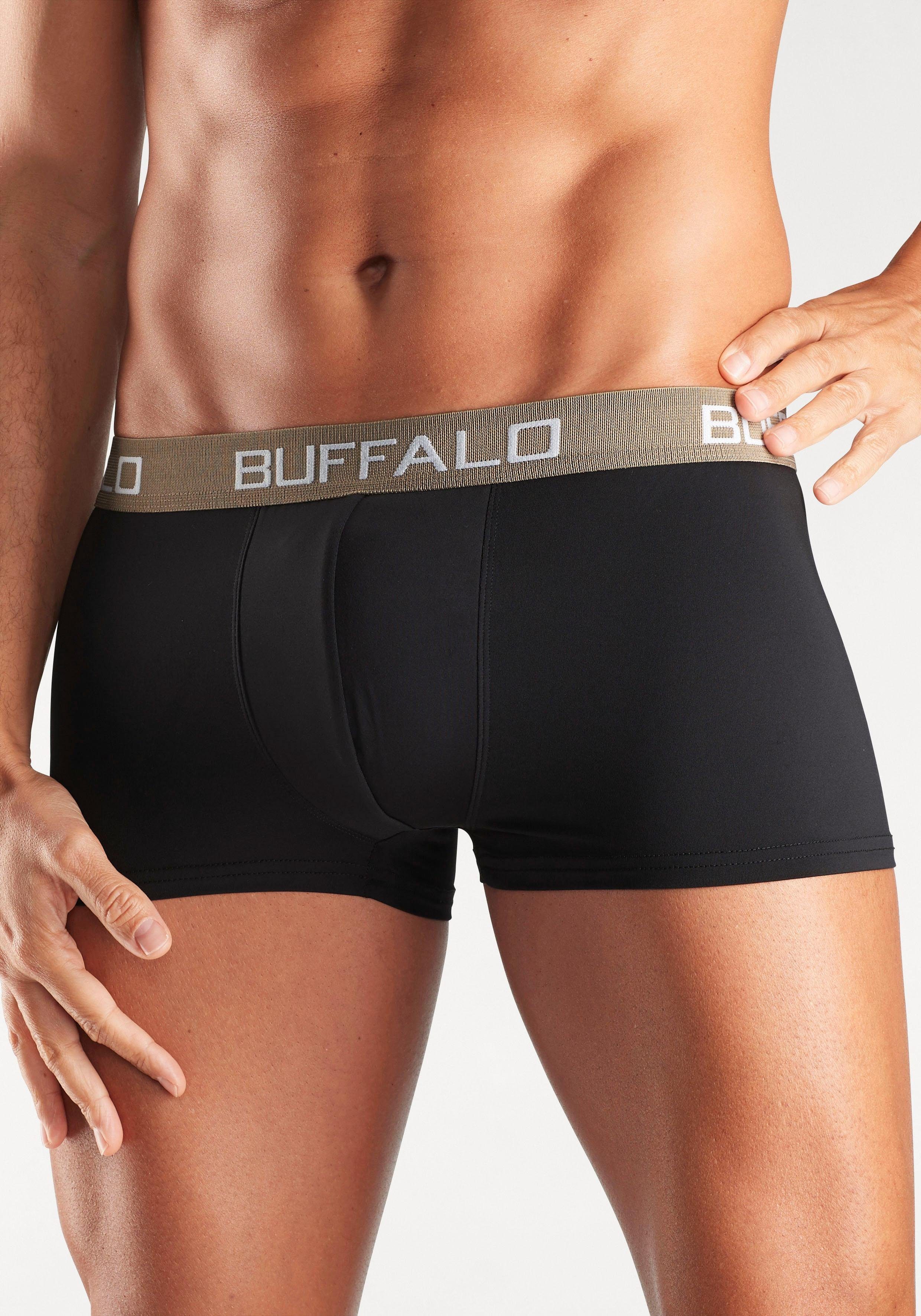 Buffalo Hipster strak zittende boxershorts met contrastband van katoenmix (set, 4 stuks)