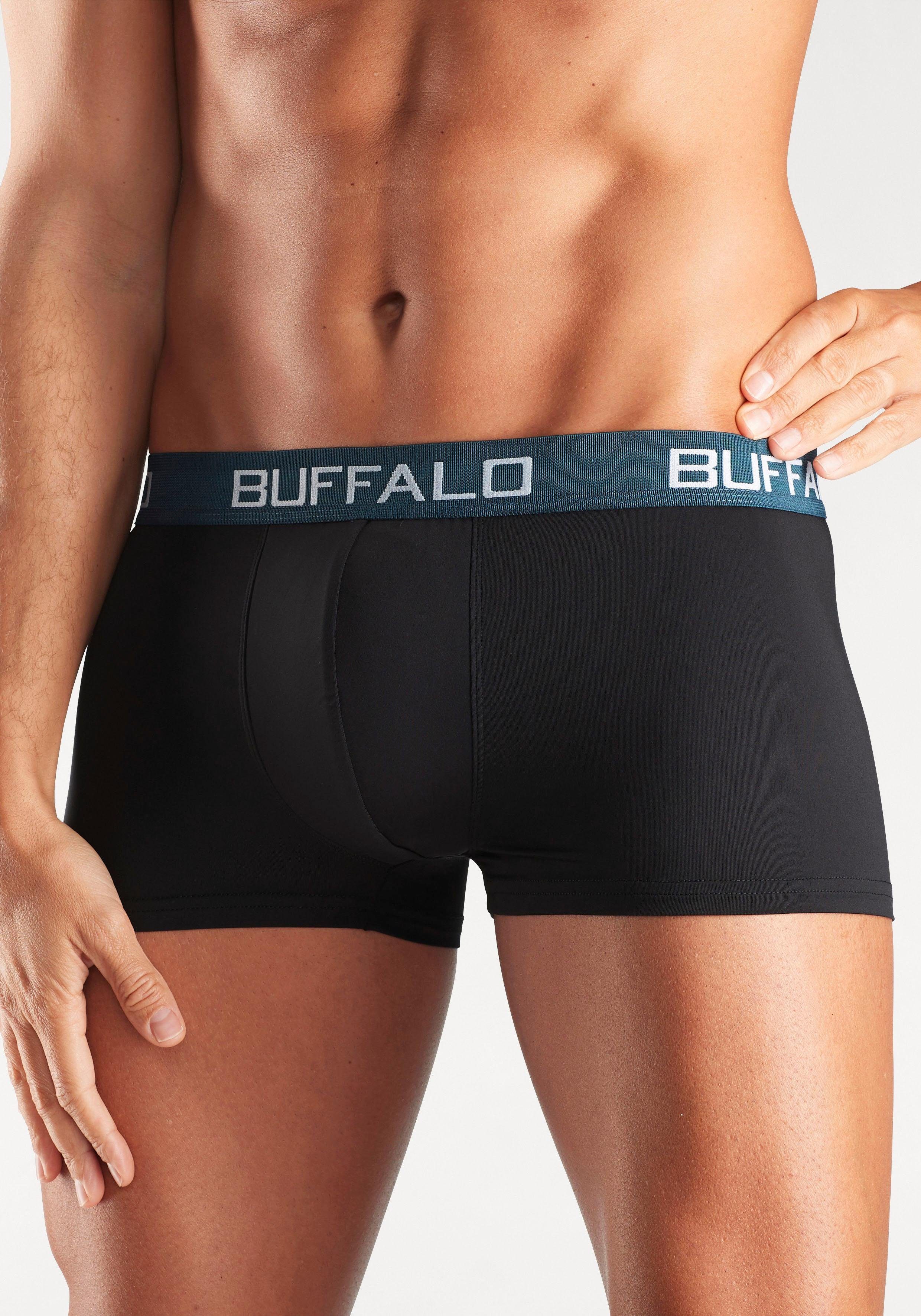 Buffalo Hipster strak zittende boxershorts met contrastband van katoenmix (set, 4 stuks)