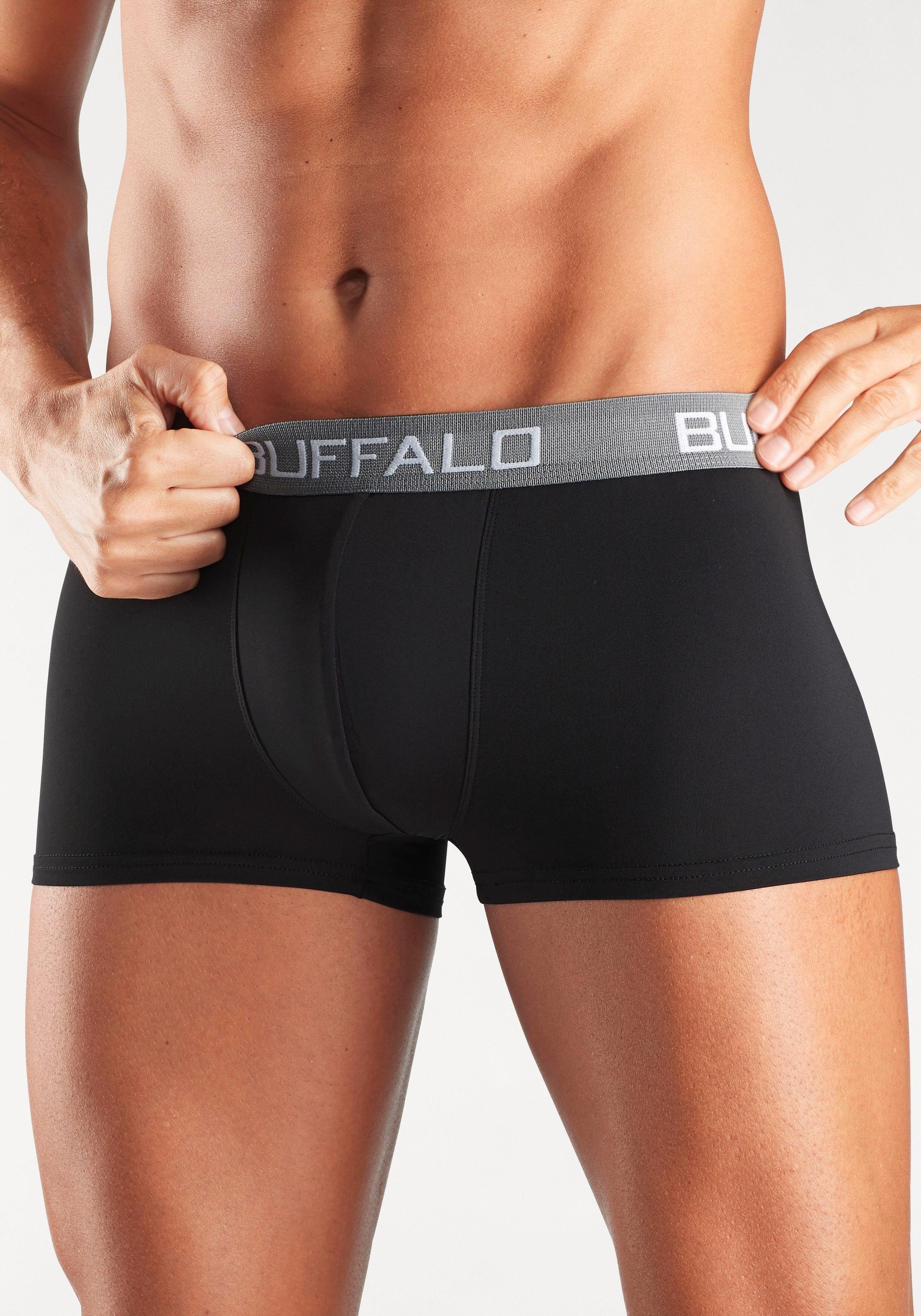 Buffalo Hipster strak zittende boxershorts met contrastband van katoenmix (set, 4 stuks)