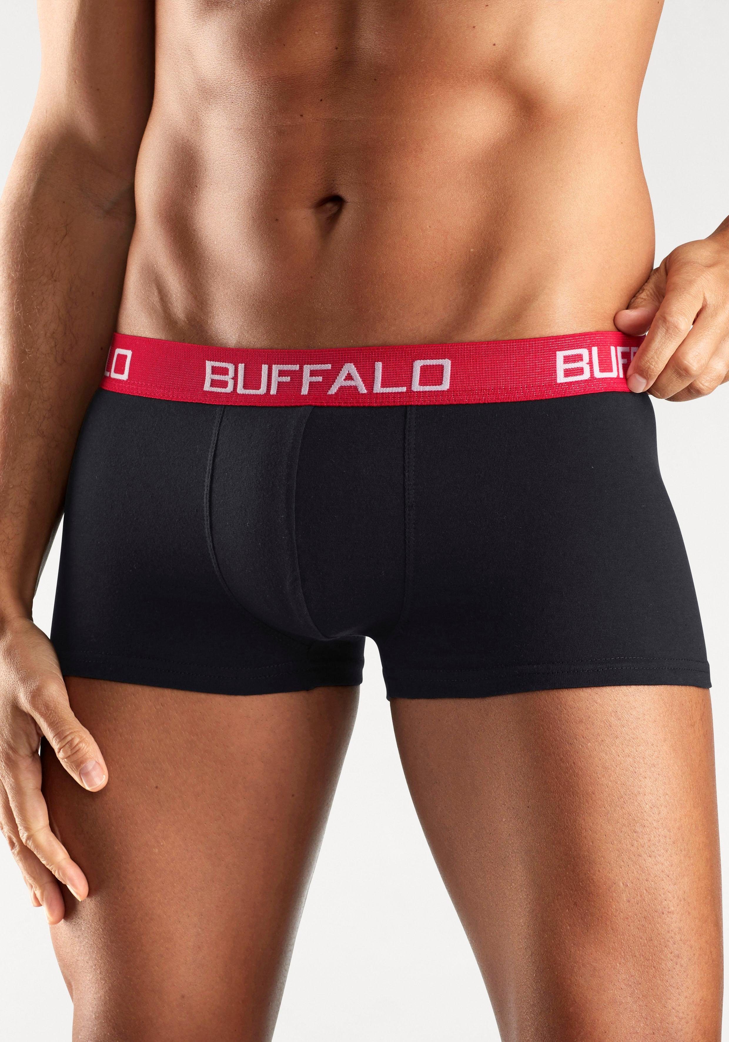 Buffalo Hipster strak zittende boxershorts met contrastband van katoenmix (set, 4 stuks)