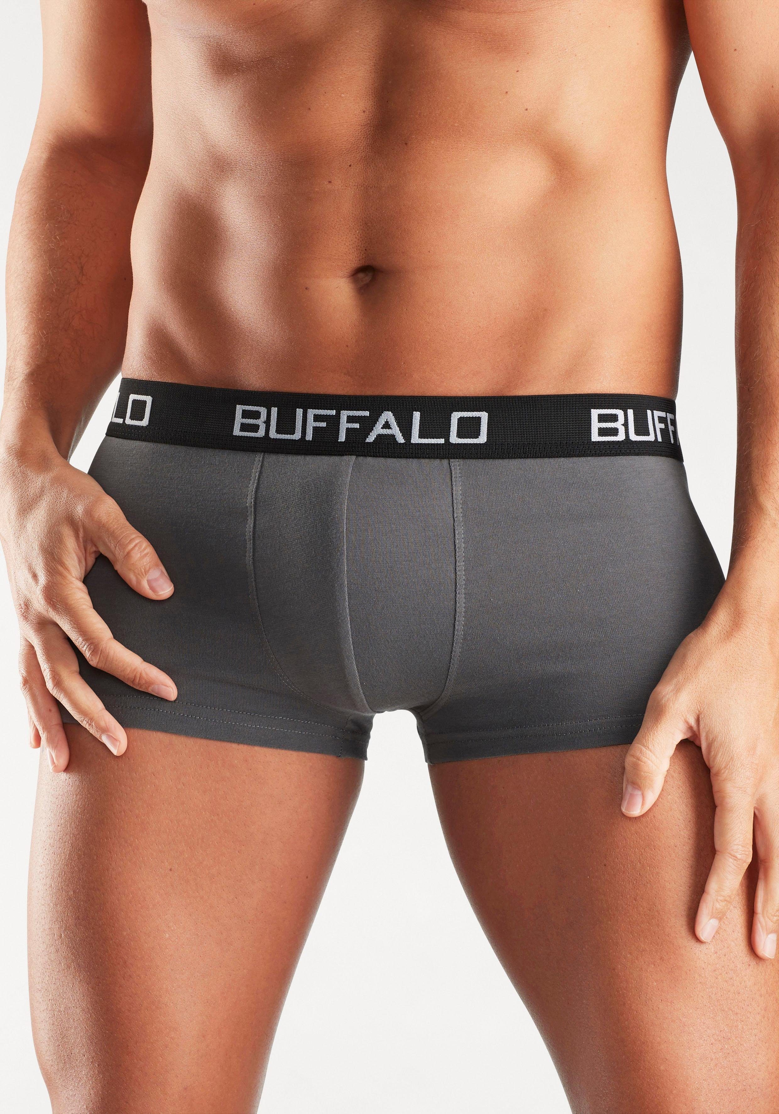 Buffalo Hipster strak zittende boxershorts met contrastband van katoenmix (set, 4 stuks)