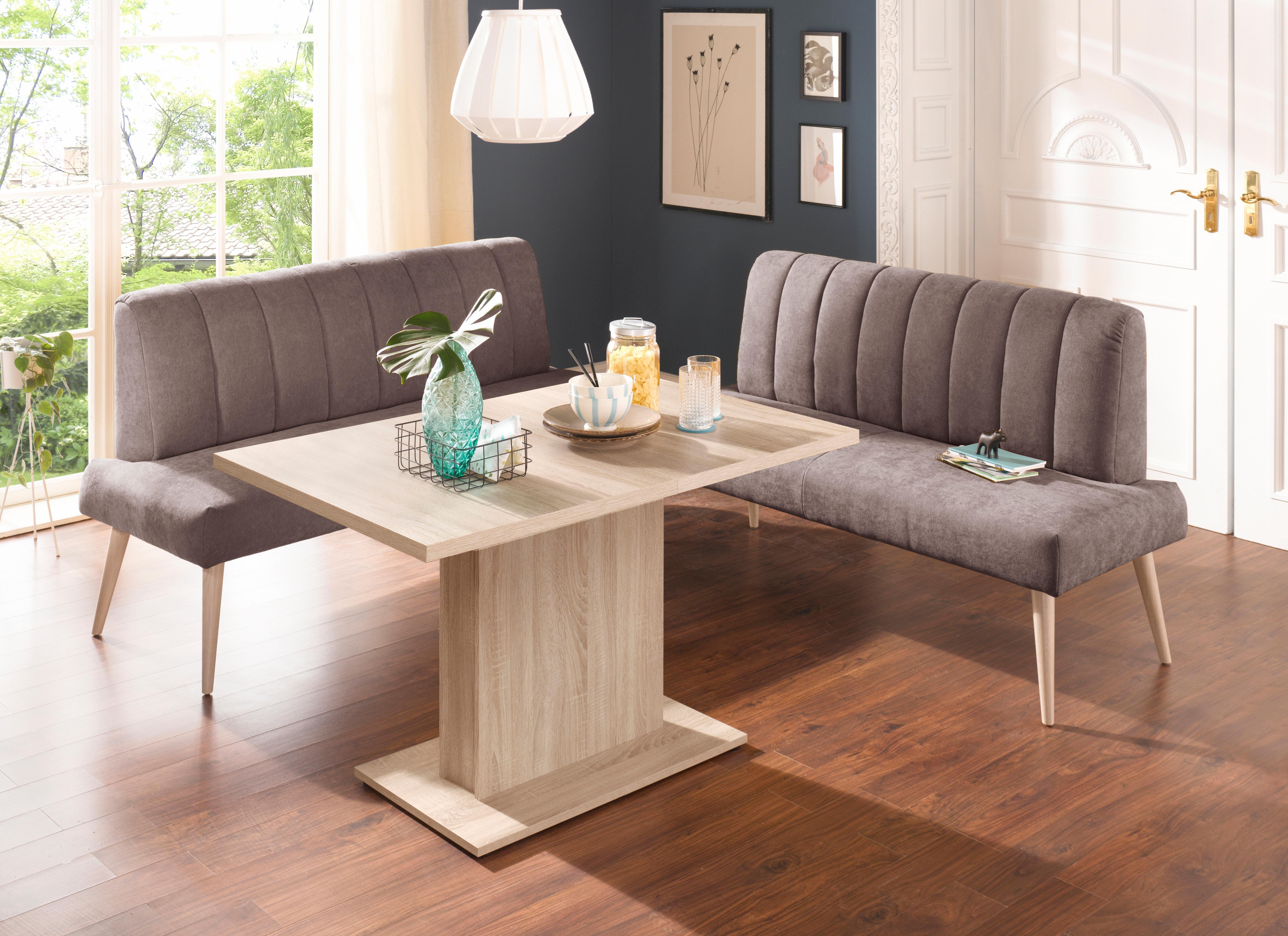 exxpo - sofa fashion Zitbank Costa, moderne rugstikking, comfortabel en elegant, hoge houten voet