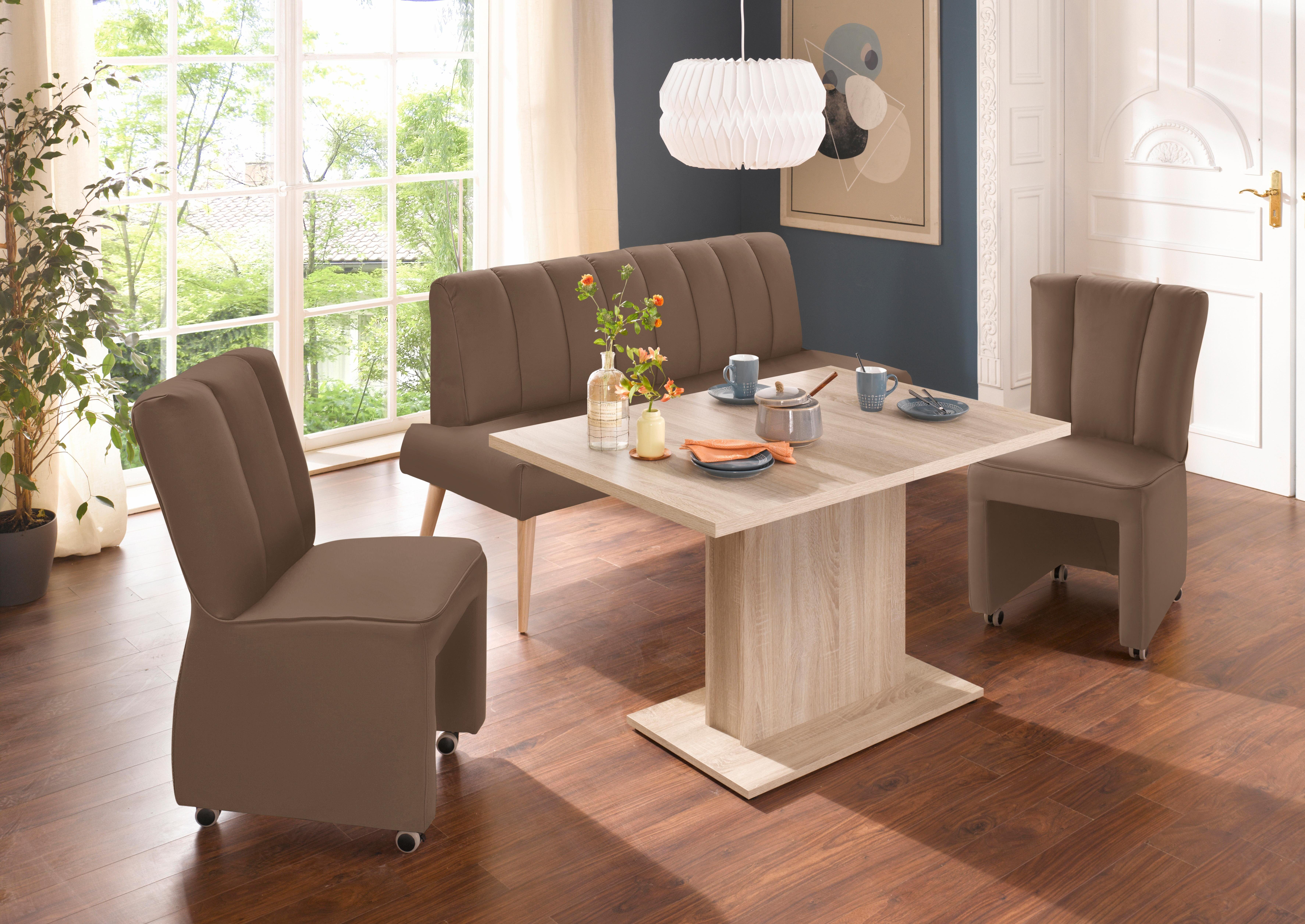 exxpo - sofa fashion Fauteuil Costa, loungestoel, hoge rugleuningstoel, op wielen, comfortabele zithoogte 53cm
