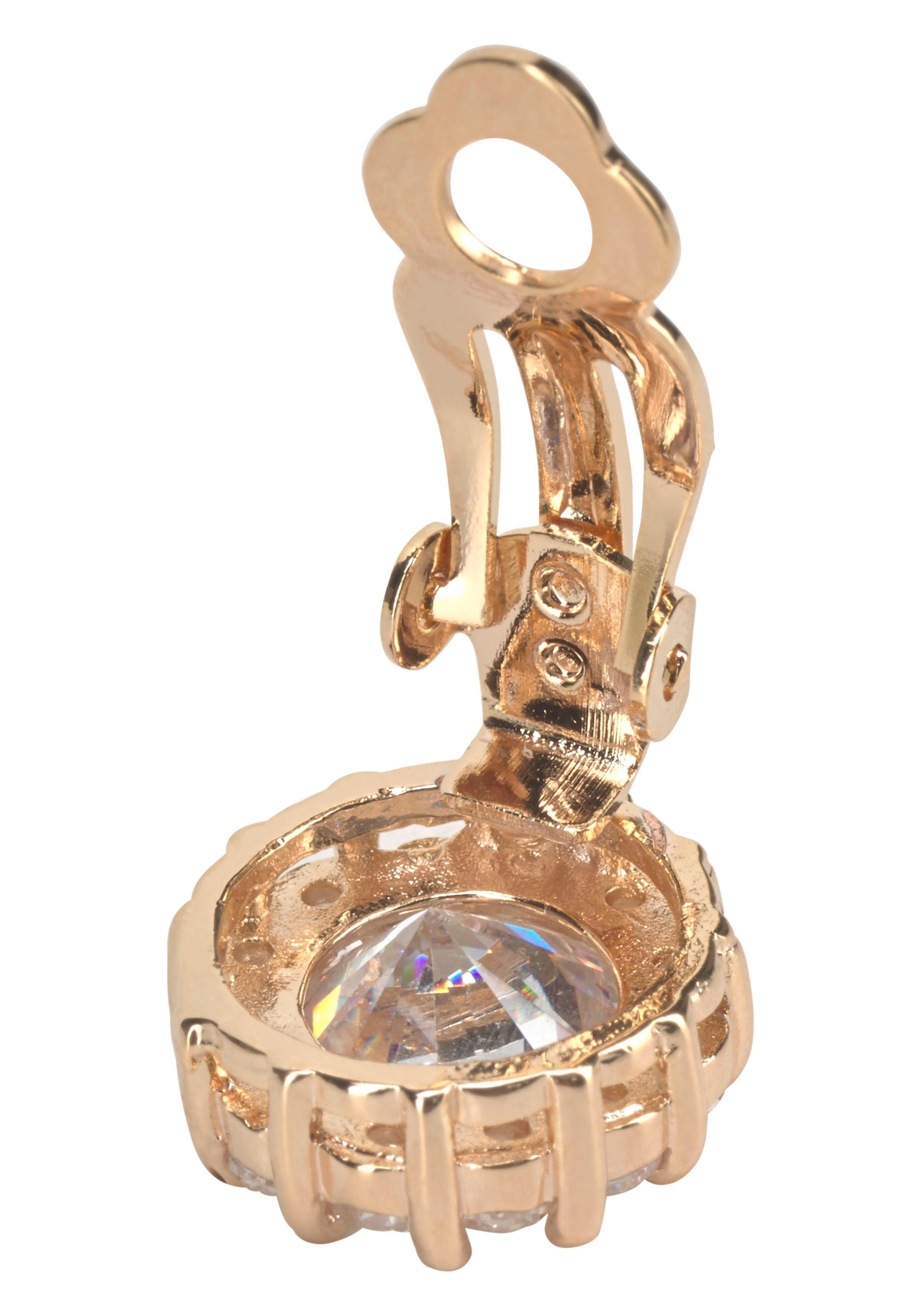 Firetti Paar oorclips Chic en elegant met glassteen, strasssteen (1-delig)