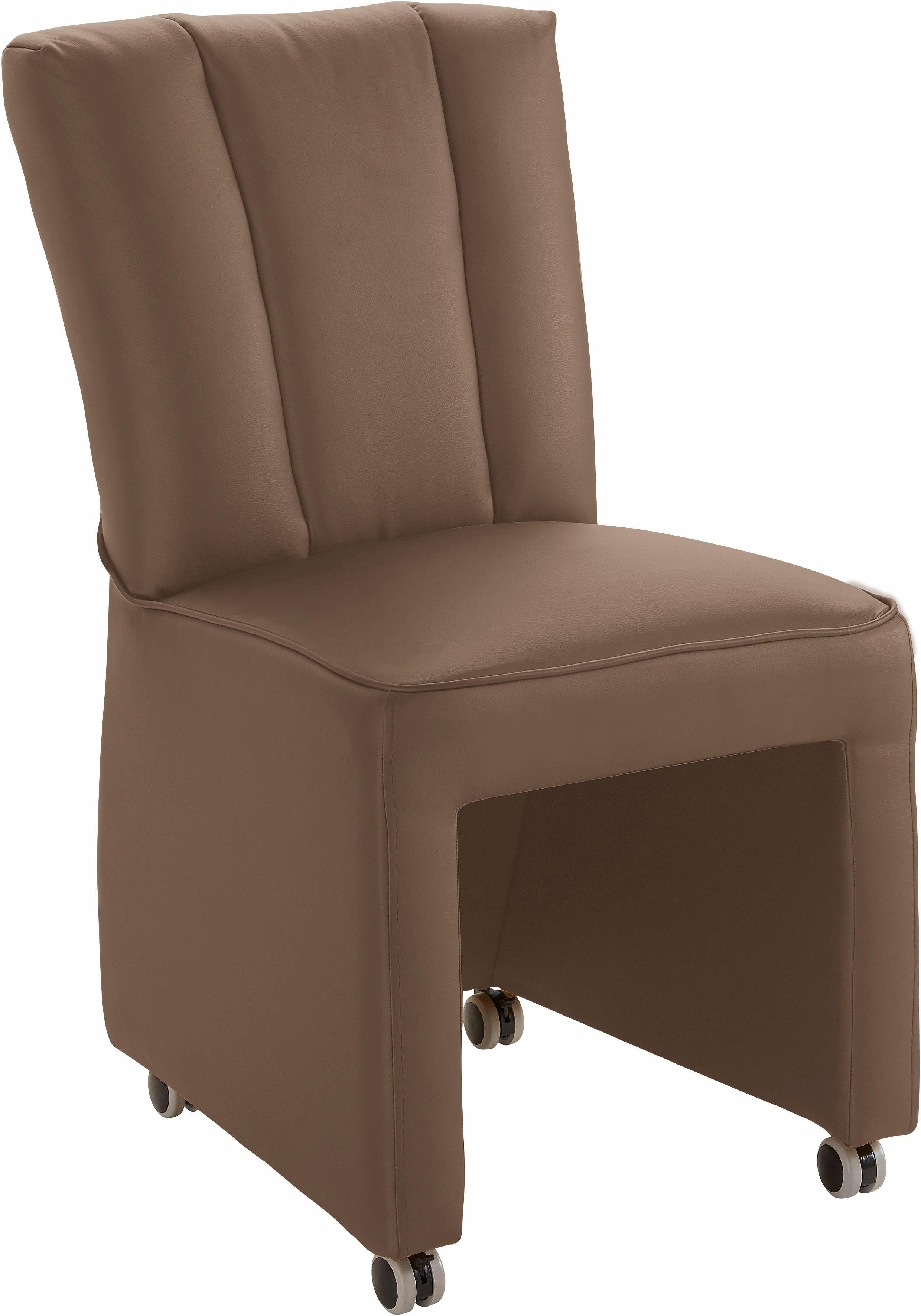 exxpo - sofa fashion Fauteuil Costa, loungestoel, hoge rugleuningstoel, op wielen, comfortabele zithoogte 53cm