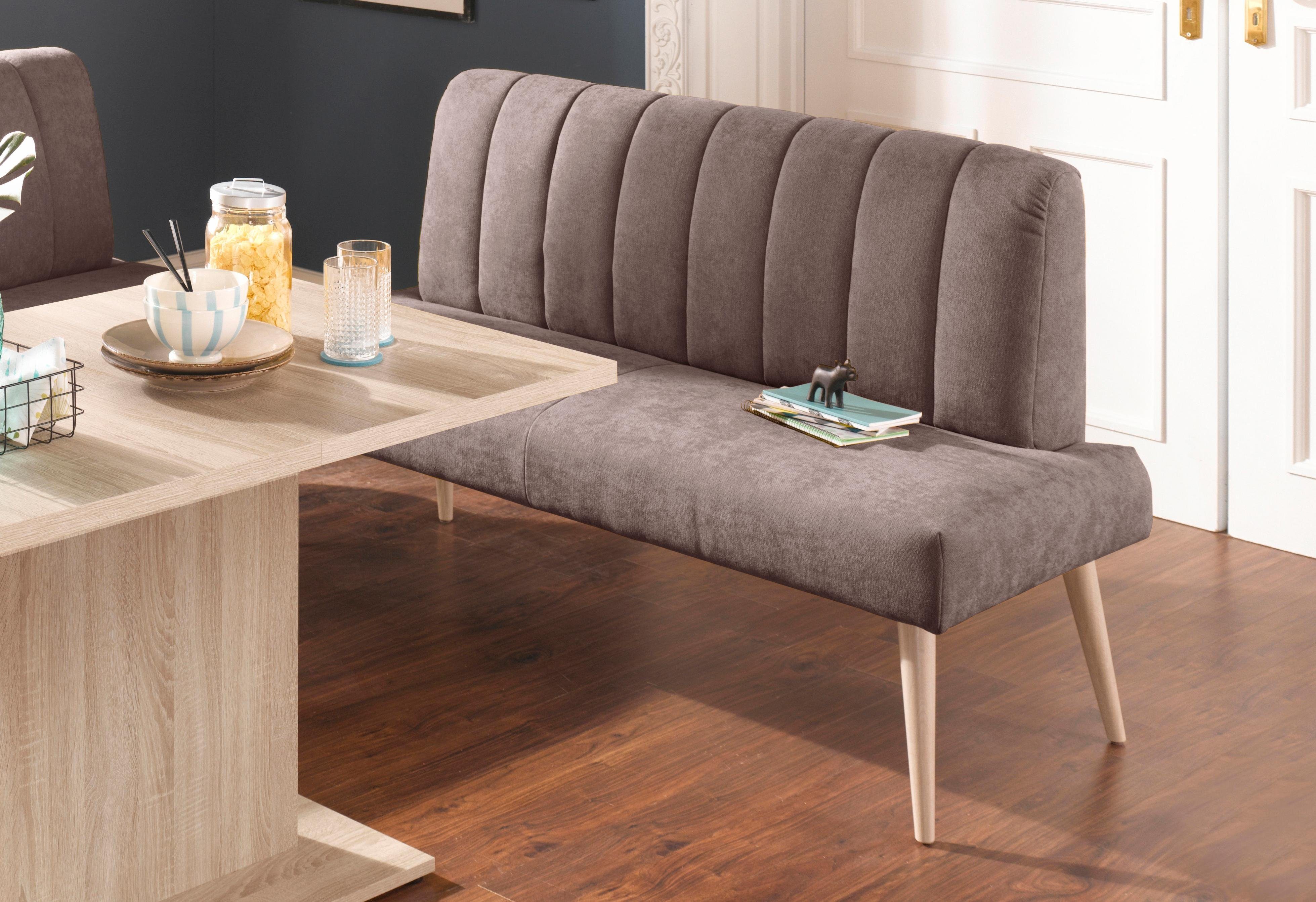 exxpo - sofa fashion Zitbank Costa, moderne rugstikking, comfortabel en elegant, hoge houten voet