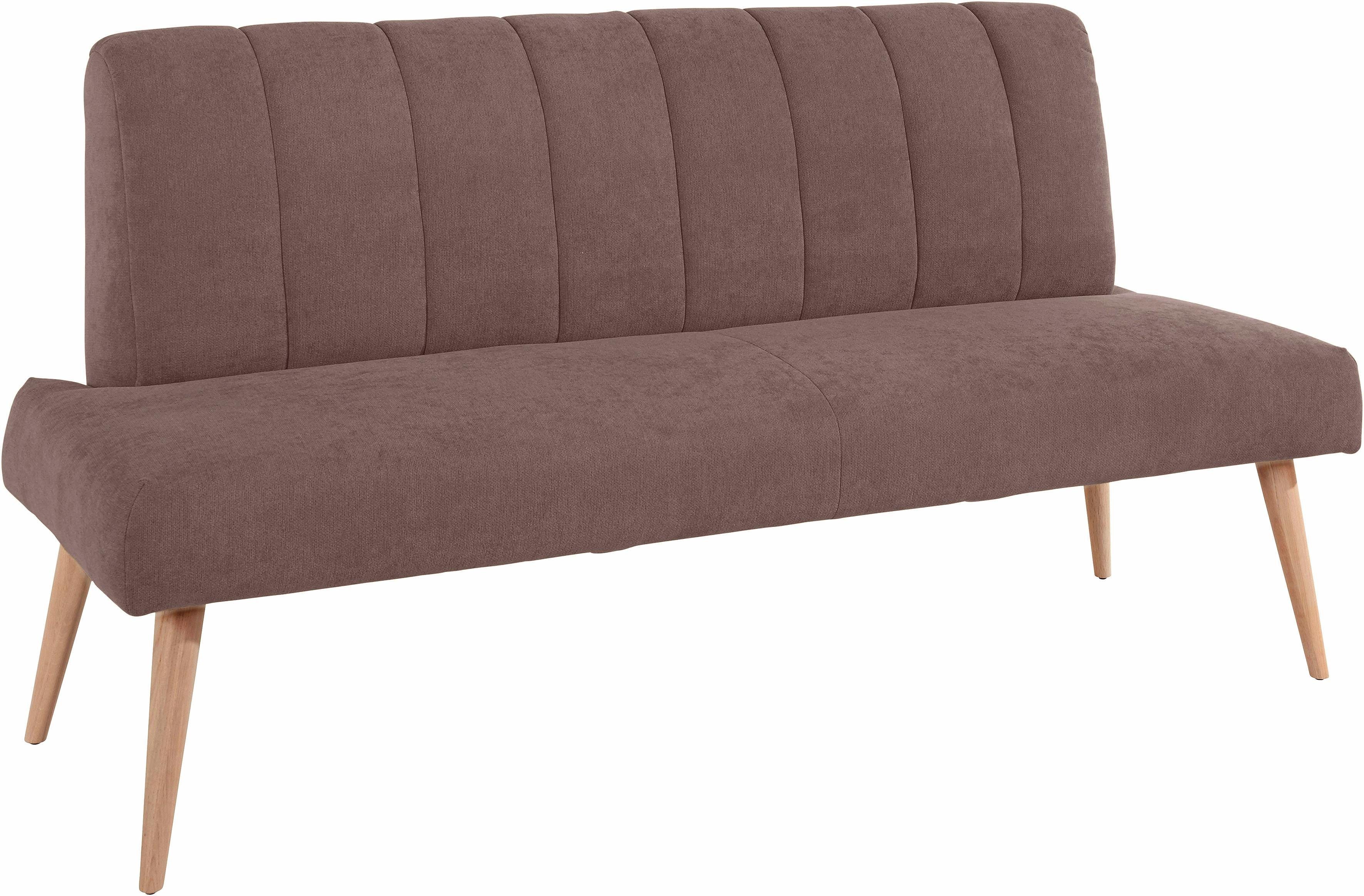 exxpo - sofa fashion Zitbank Costa, moderne rugstikking, comfortabel en elegant, hoge houten voet bruin, eetbanken
