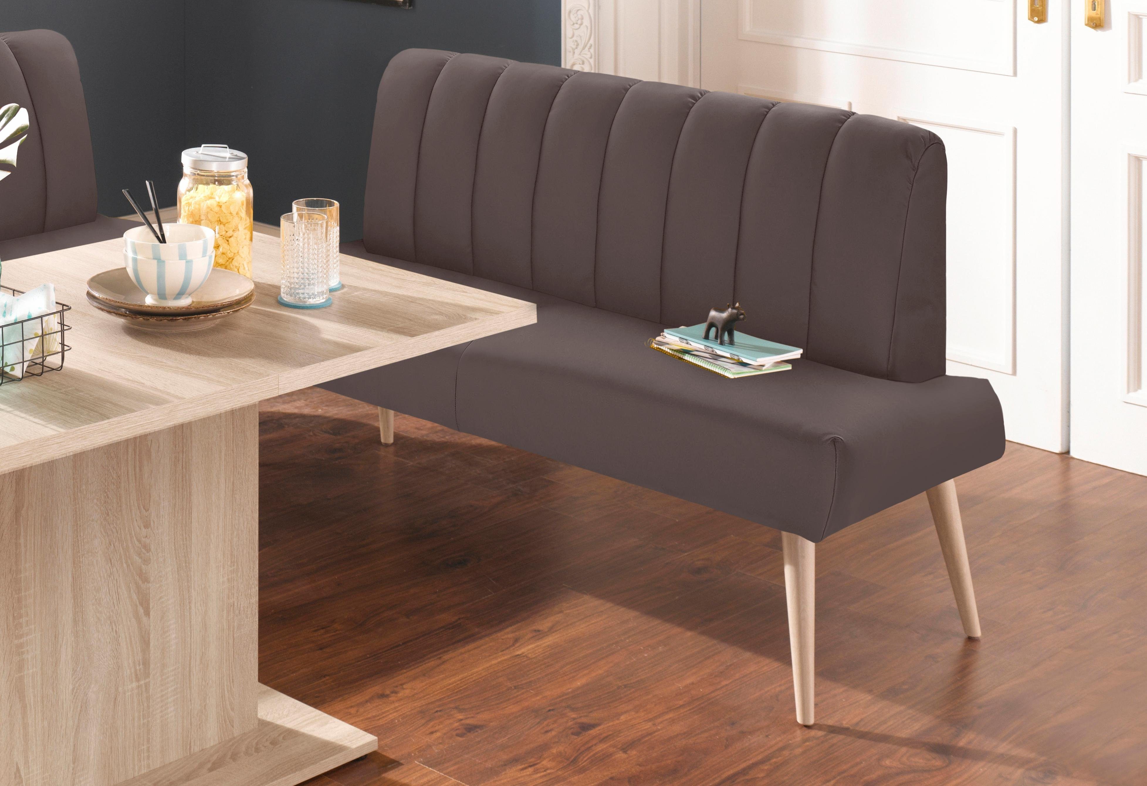 exxpo - sofa fashion Zitbank Costa, moderne rugstikking, comfortabel en elegant, hoge houten voet