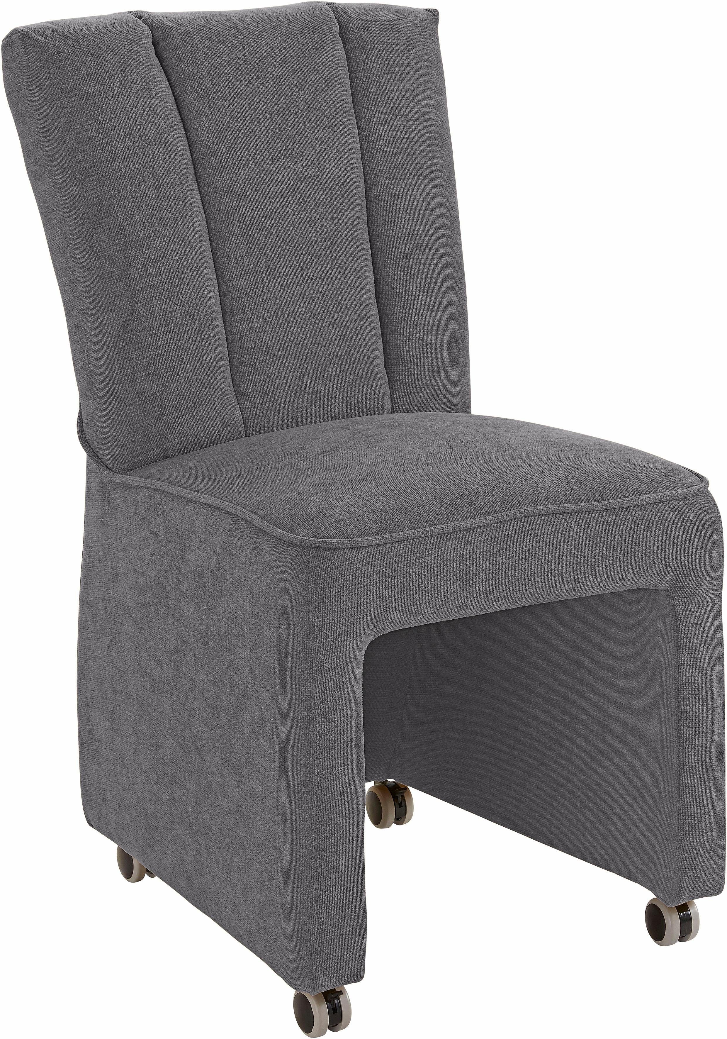 exxpo - sofa fashion Fauteuil Costa, loungestoel, hoge rugleuningstoel, op wielen, comfortabele zithoogte 53cm