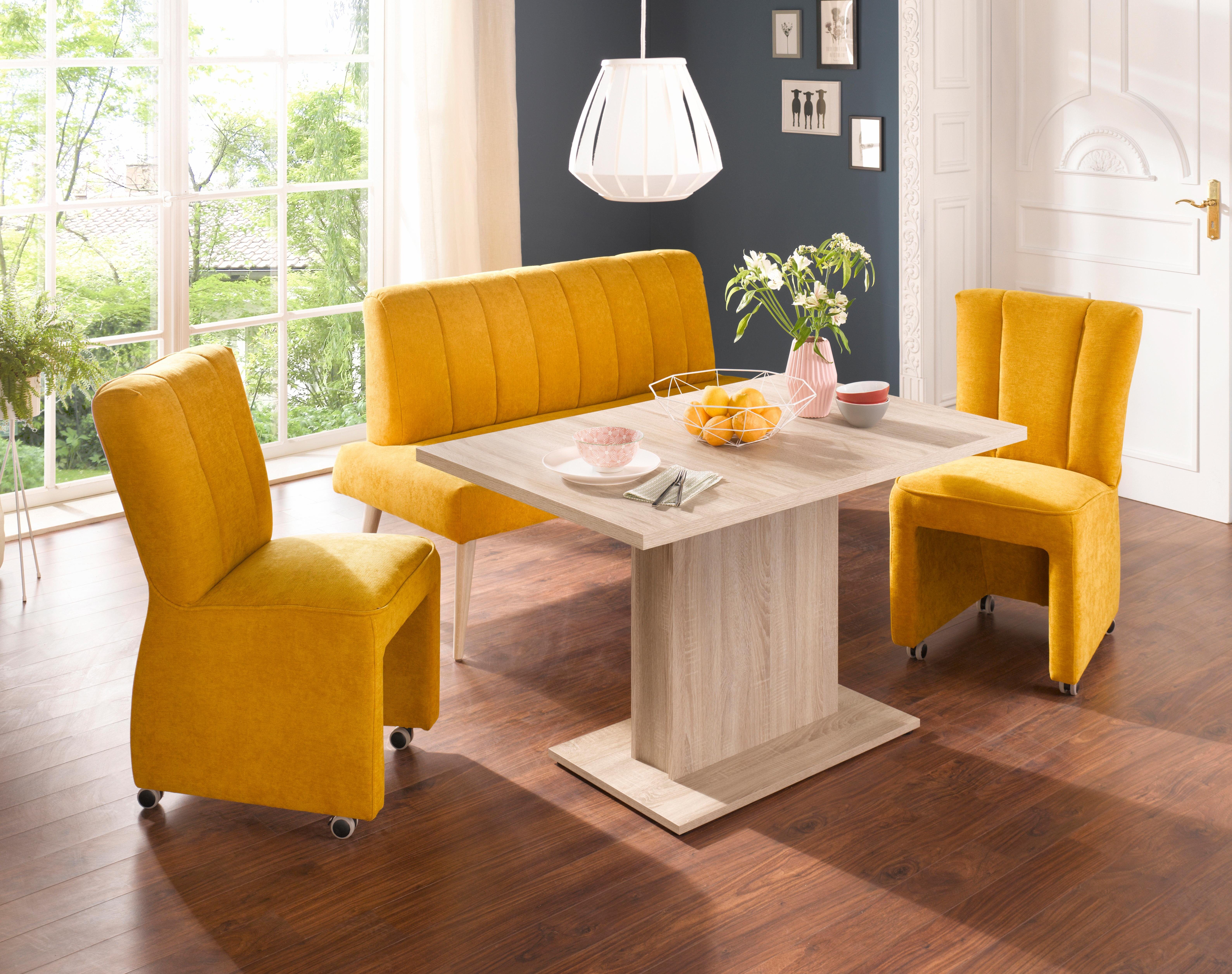 exxpo - sofa fashion Zitbank Costa, moderne rugstikking, comfortabel en elegant, hoge houten voet