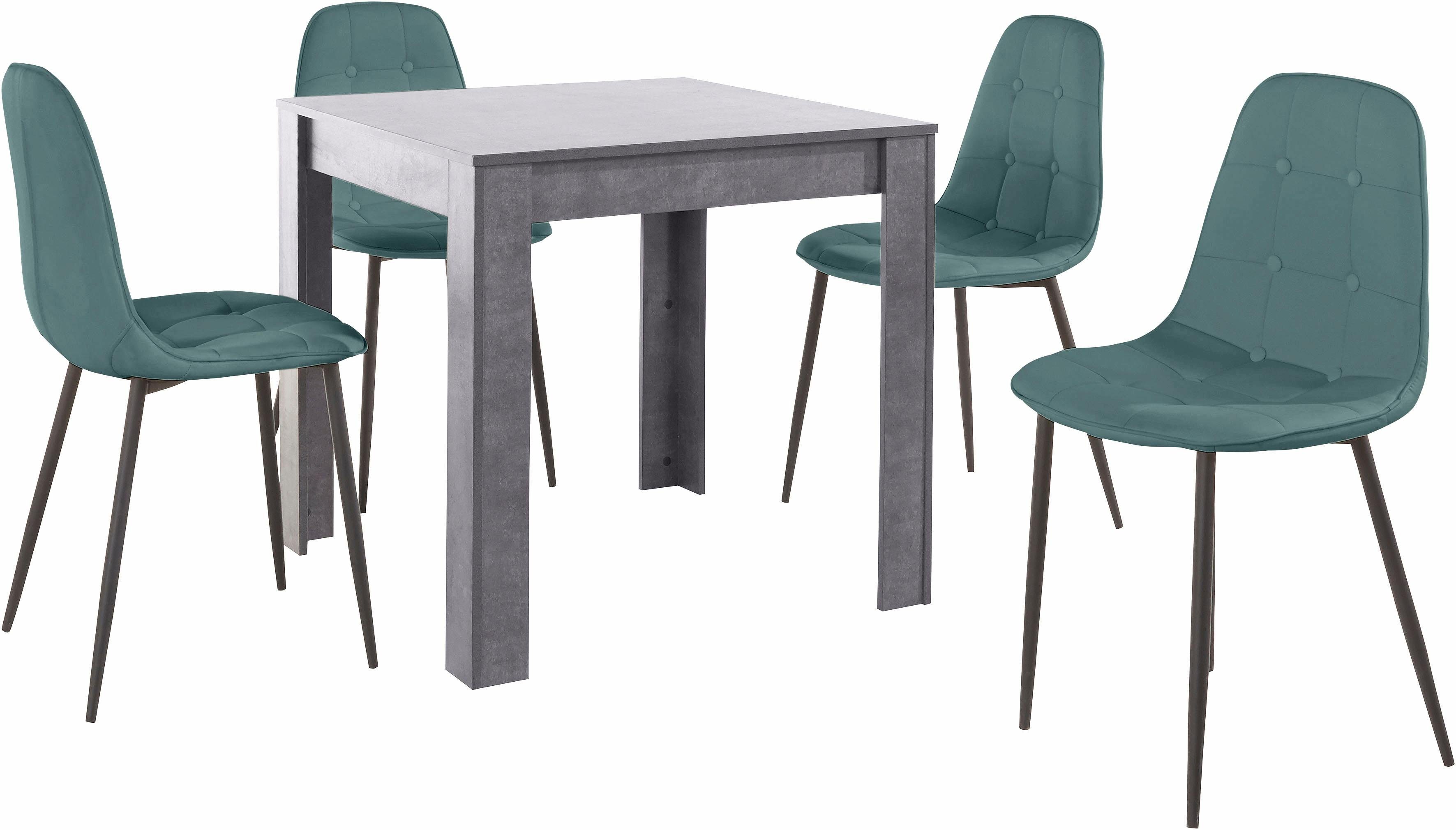 INOSIGN Eethoek met eettafel 80 cm breed (set, 5-delig)