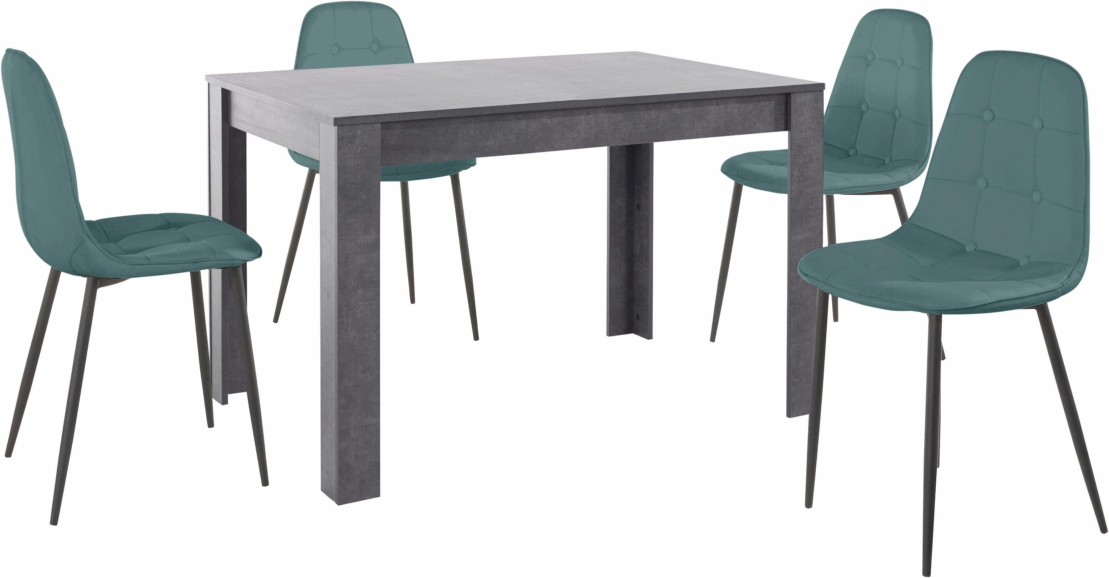 INOSIGN Eethoek met eettafel 120 cm breed (set, 5-delig)