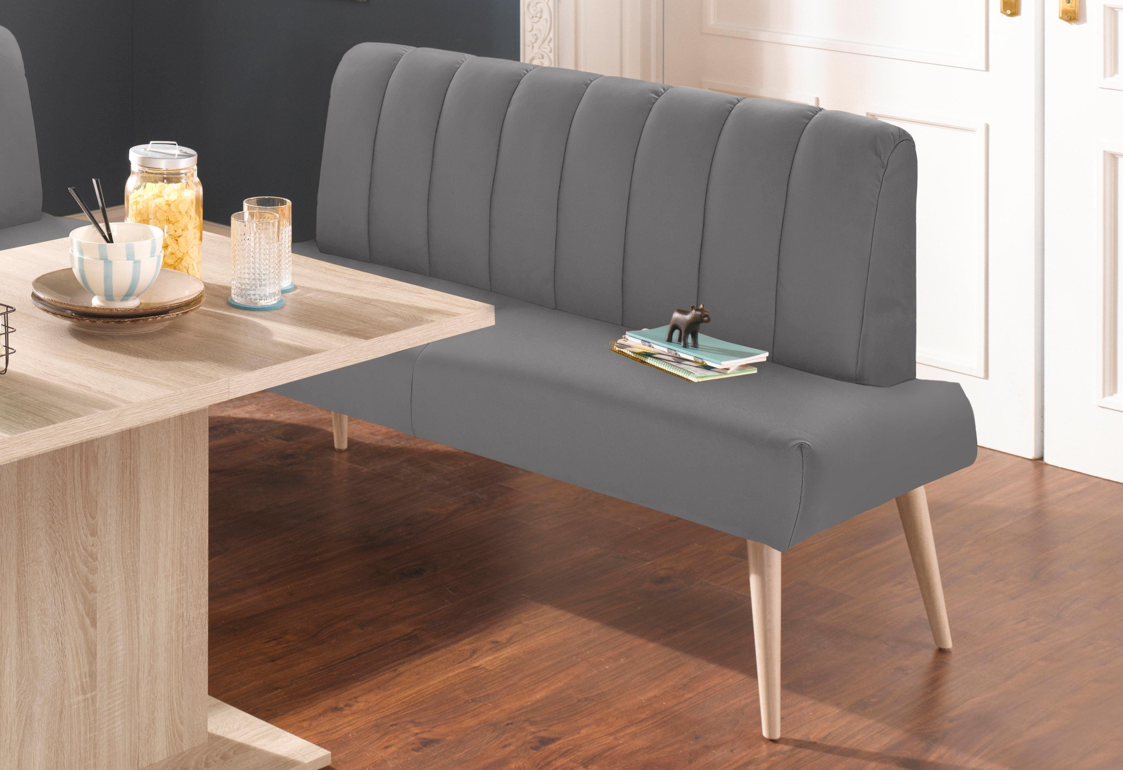 exxpo - sofa fashion Zitbank Costa, moderne rugstikking, comfortabel en elegant, hoge houten voet
