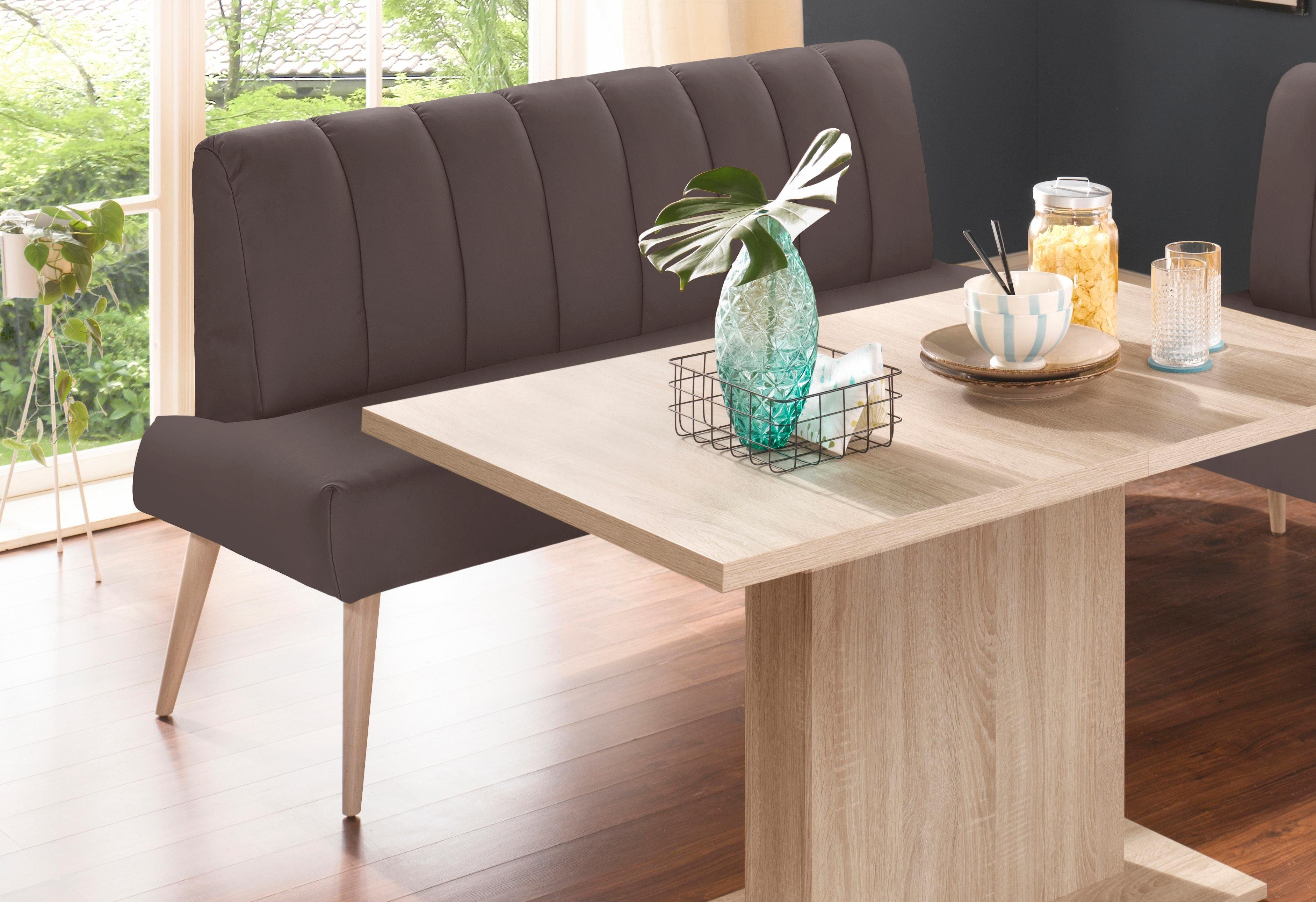 Exxpo - sofa fashion Zitbank Costa, moderne rugstikking, comfortabel en elegant, hoge houten voet
