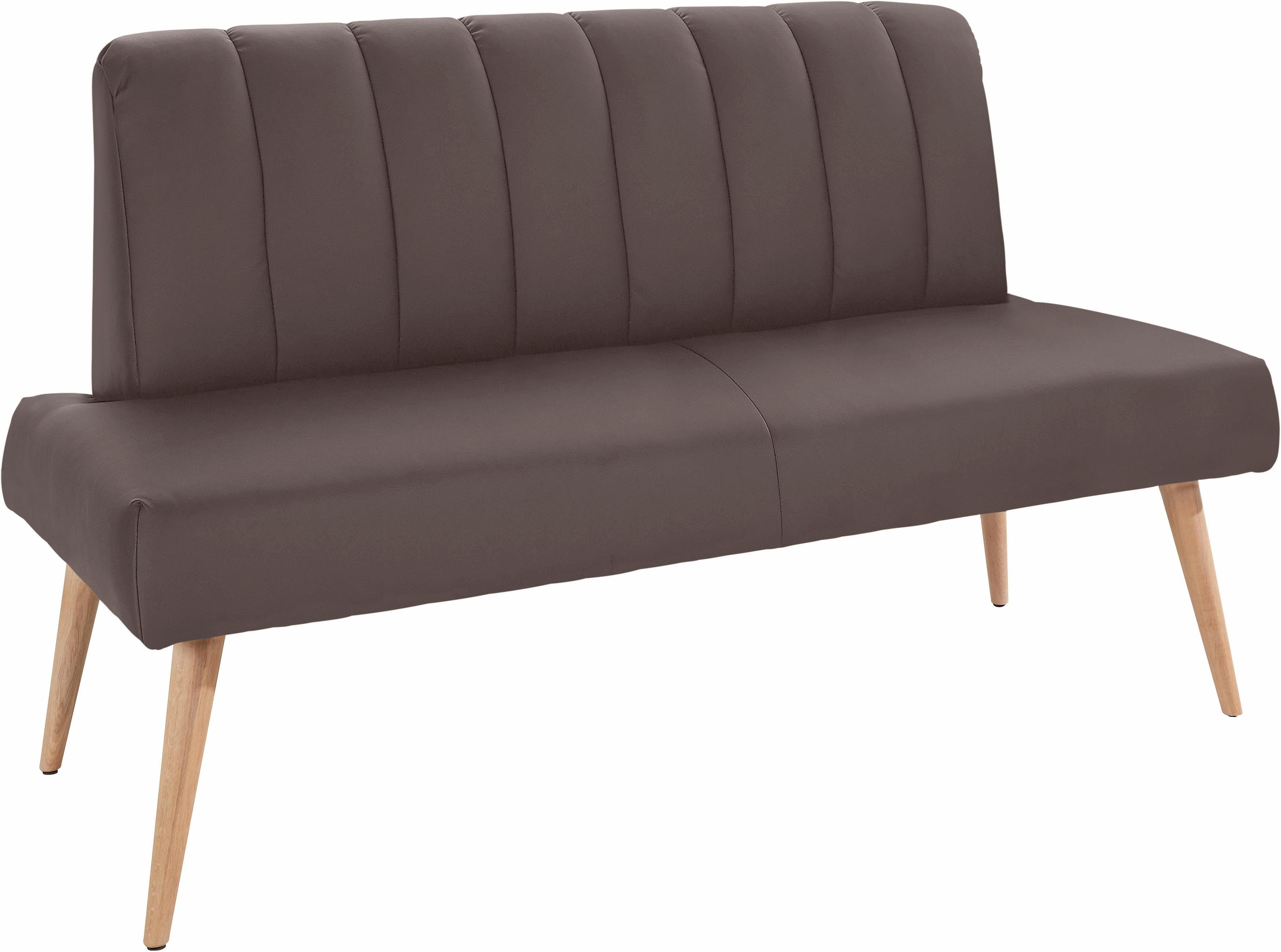 exxpo - sofa fashion Zitbank Costa, moderne rugstikking, comfortabel en elegant, hoge houten voet