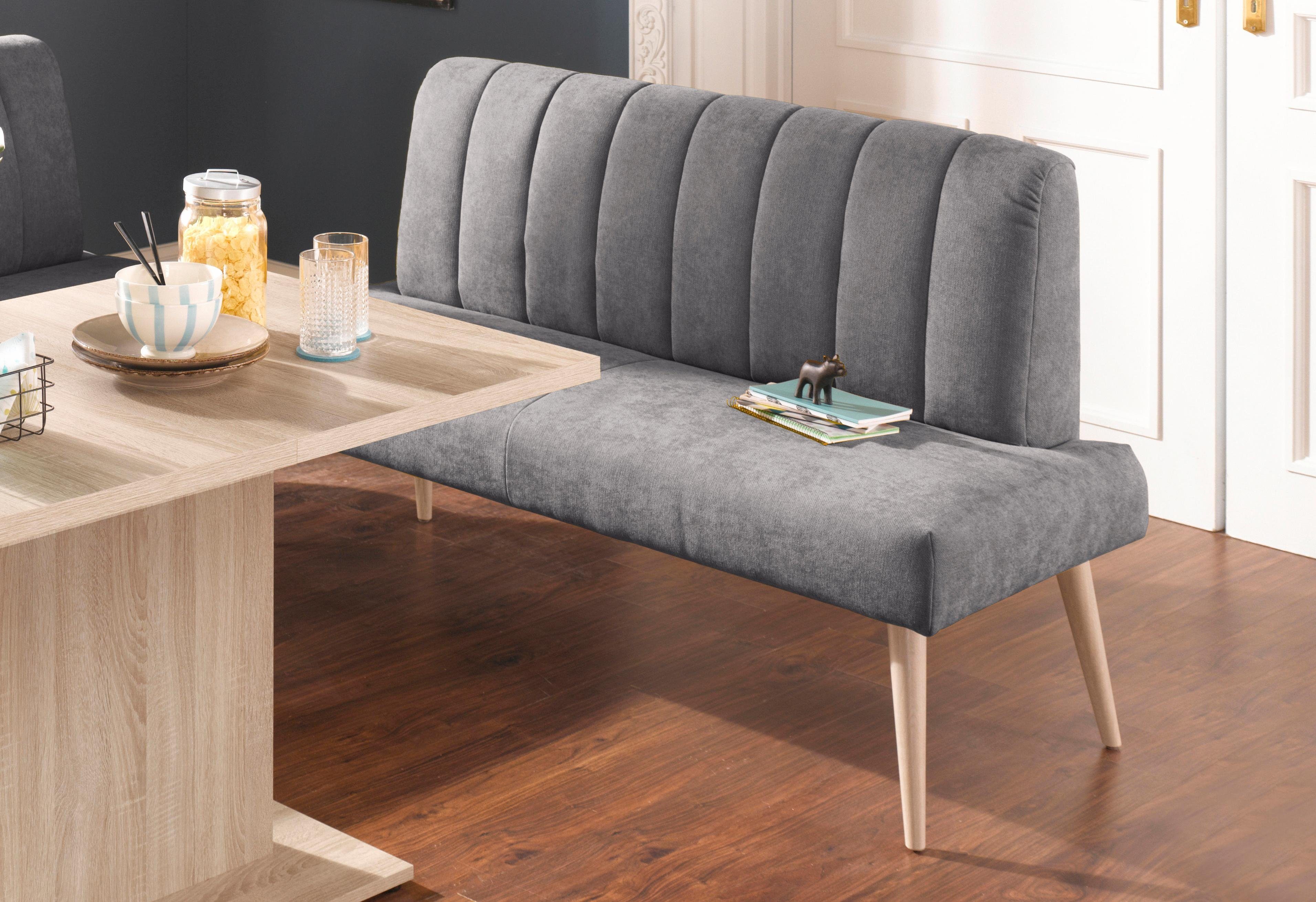 exxpo - sofa fashion Zitbank Costa, moderne rugstikking, comfortabel en elegant, hoge houten voet