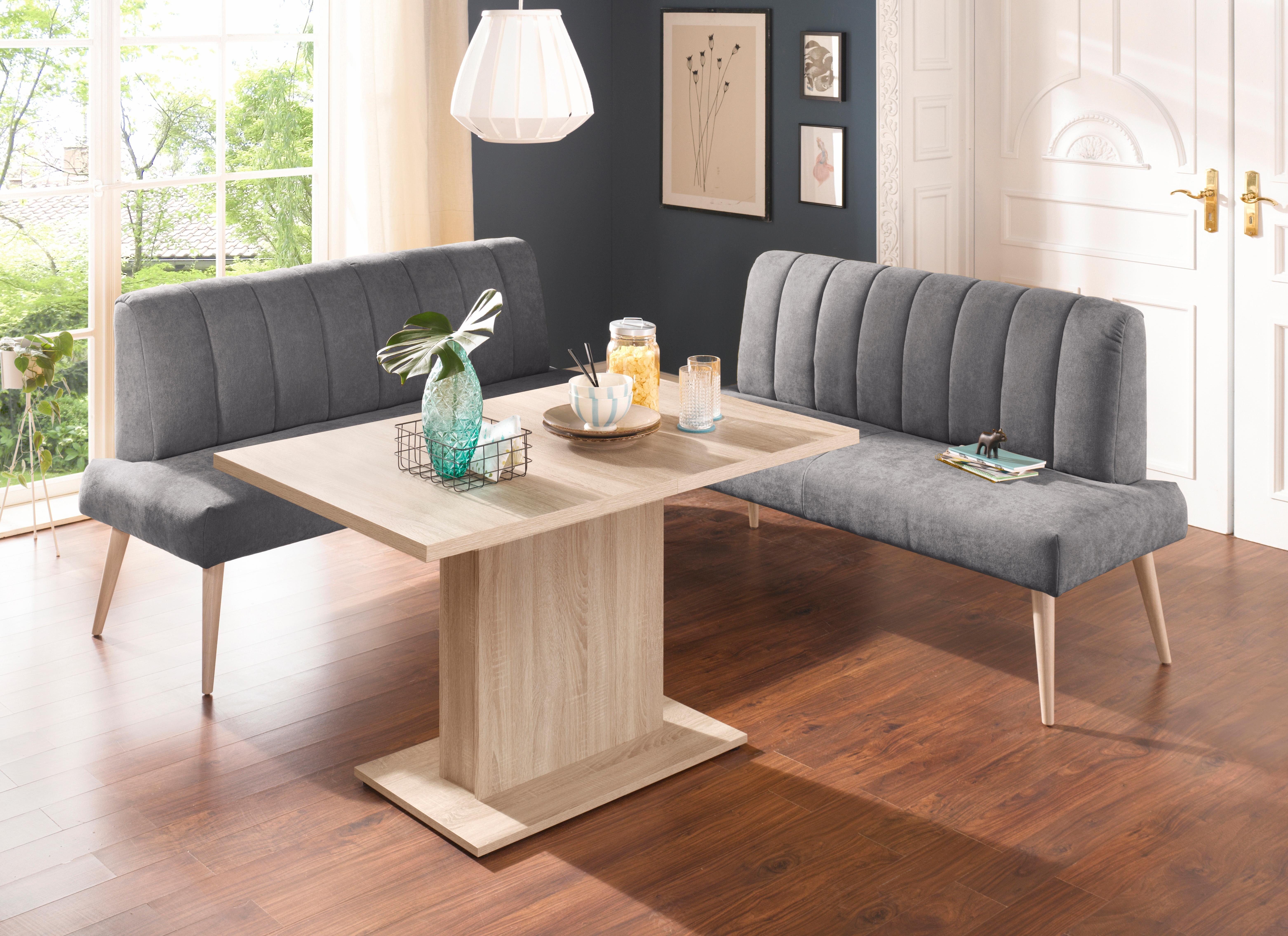 exxpo - sofa fashion Zitbank Costa, moderne rugstikking, comfortabel en elegant, hoge houten voet