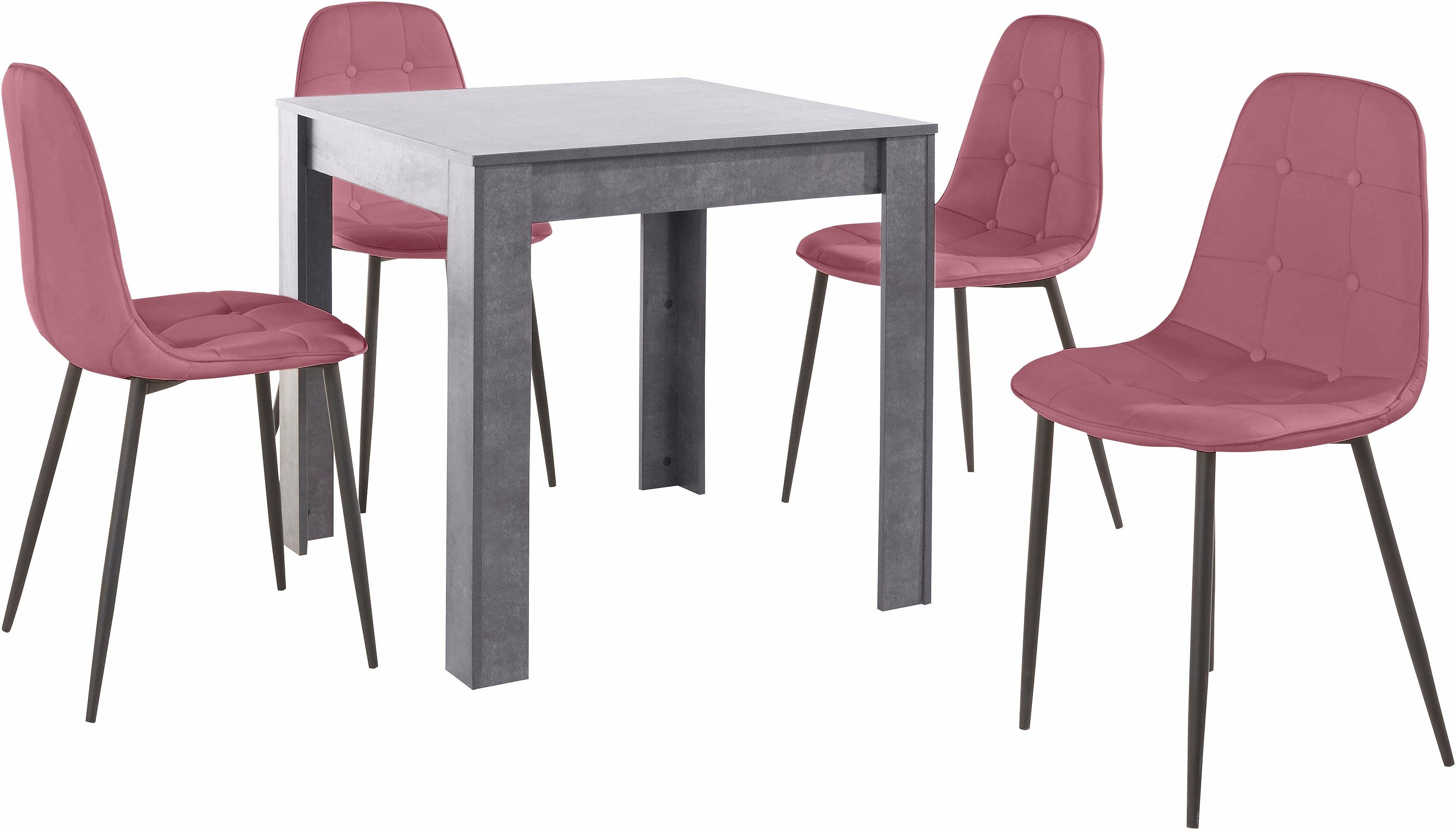 INOSIGN Eethoek met eettafel 80 cm breed (set, 5-delig)