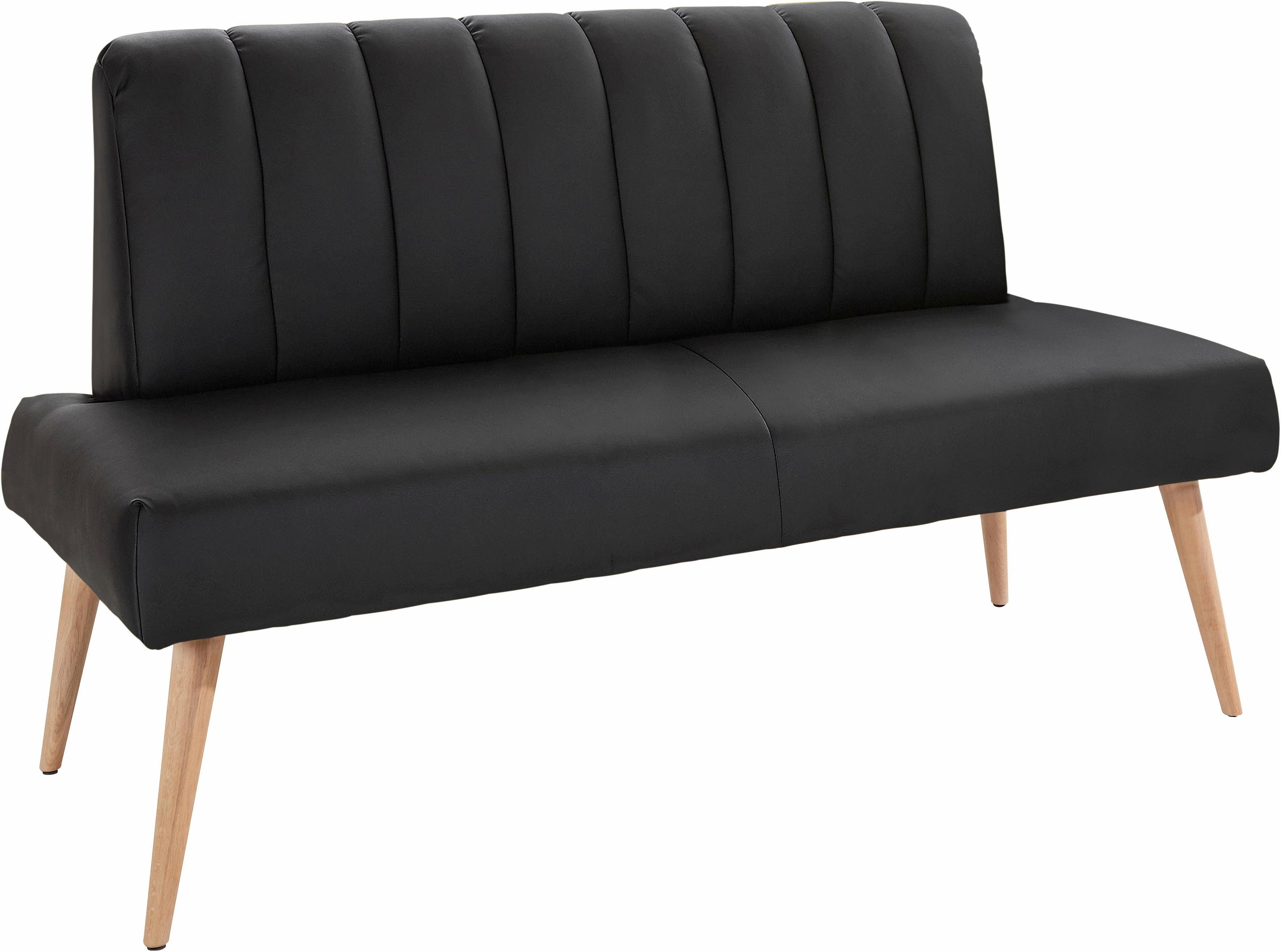 exxpo - sofa fashion Zitbank Costa, moderne rugstikking, comfortabel en elegant, hoge houten voet