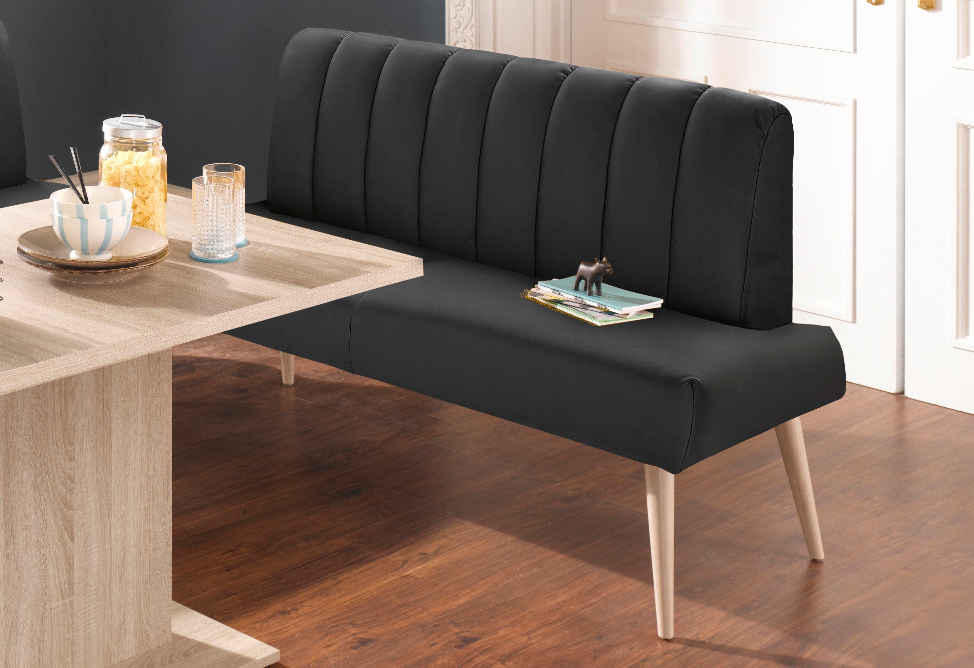 exxpo - sofa fashion Zitbank Costa, moderne rugstikking, comfortabel en elegant, hoge houten voet