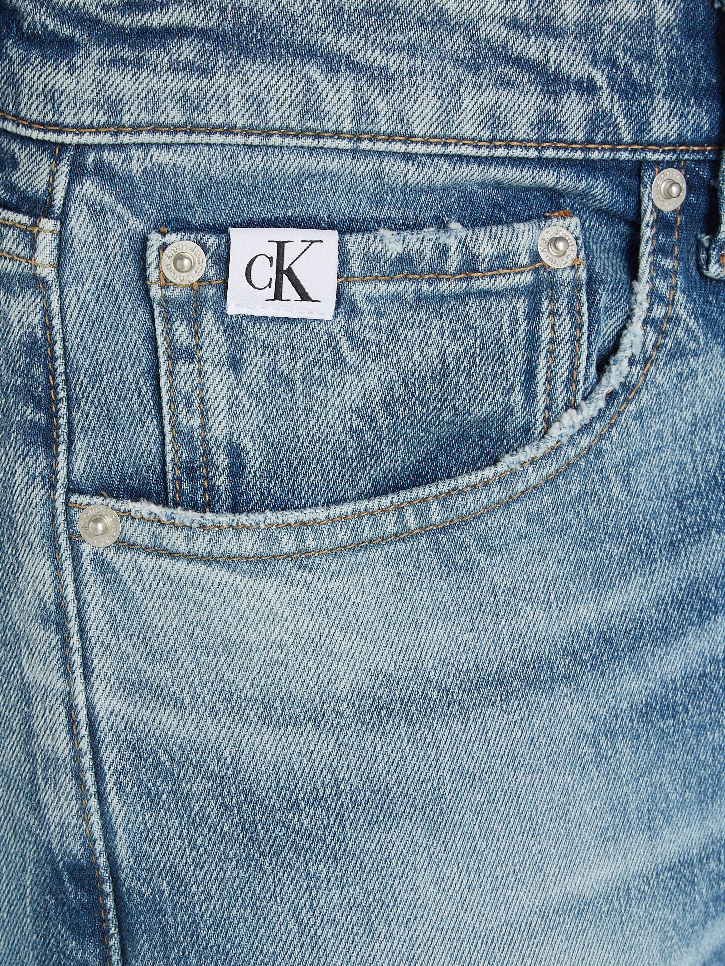 Calvin Klein Tapered jeans SLIM TAPER met leren badge