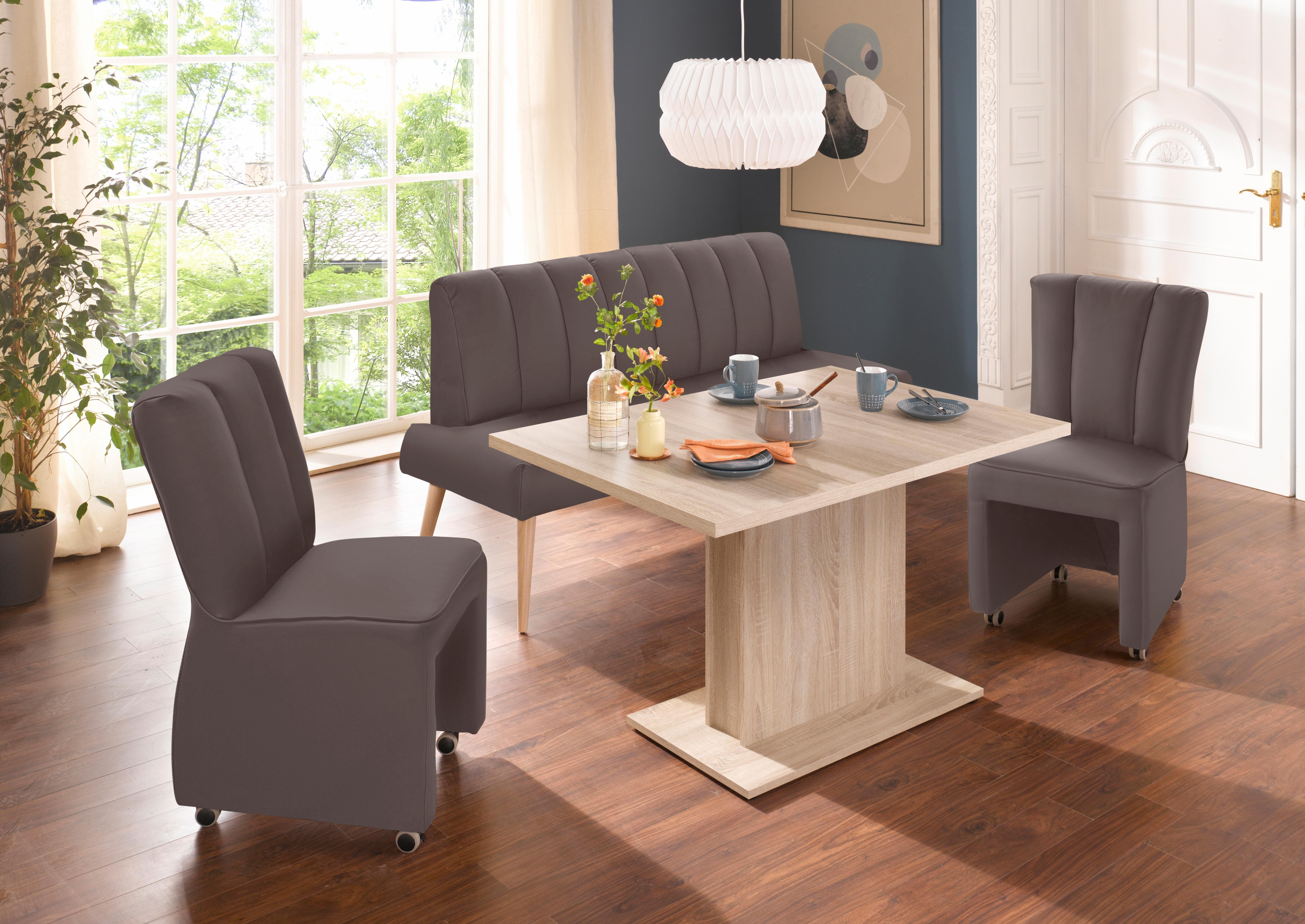 exxpo - sofa fashion Fauteuil Costa, loungestoel, hoge rugleuningstoel, op wielen, comfortabele zithoogte 53cm