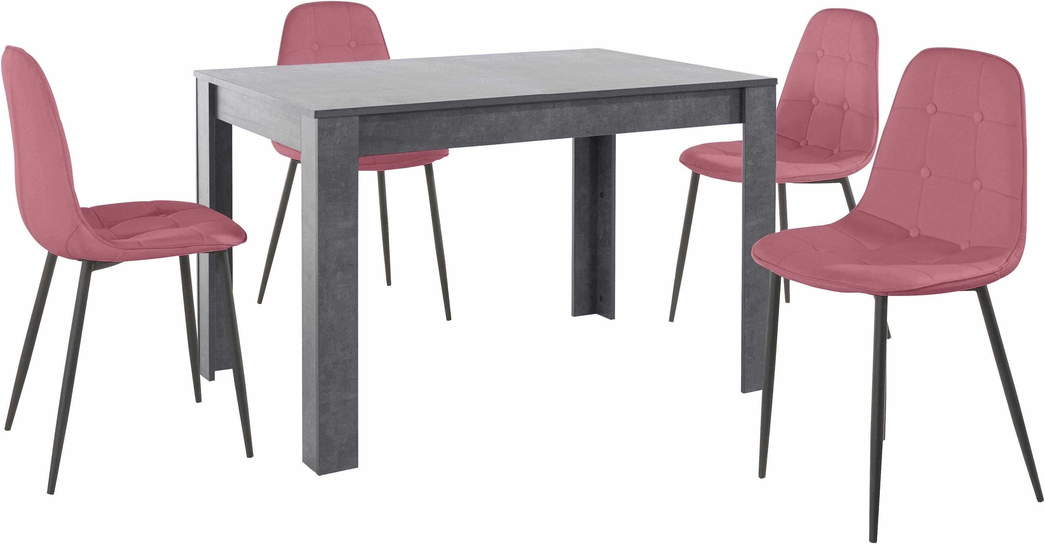 INOSIGN Eethoek met eettafel 120 cm breed (set, 5-delig)