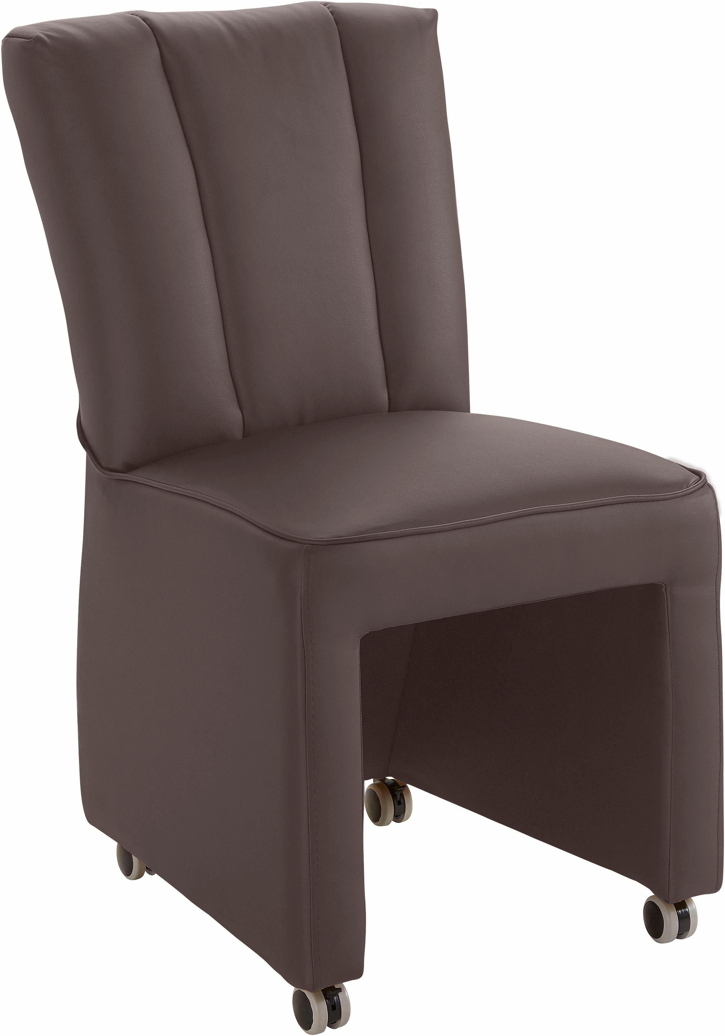 exxpo - sofa fashion Fauteuil Costa, loungestoel, hoge rugleuningstoel, op wielen, comfortabele zithoogte 53cm