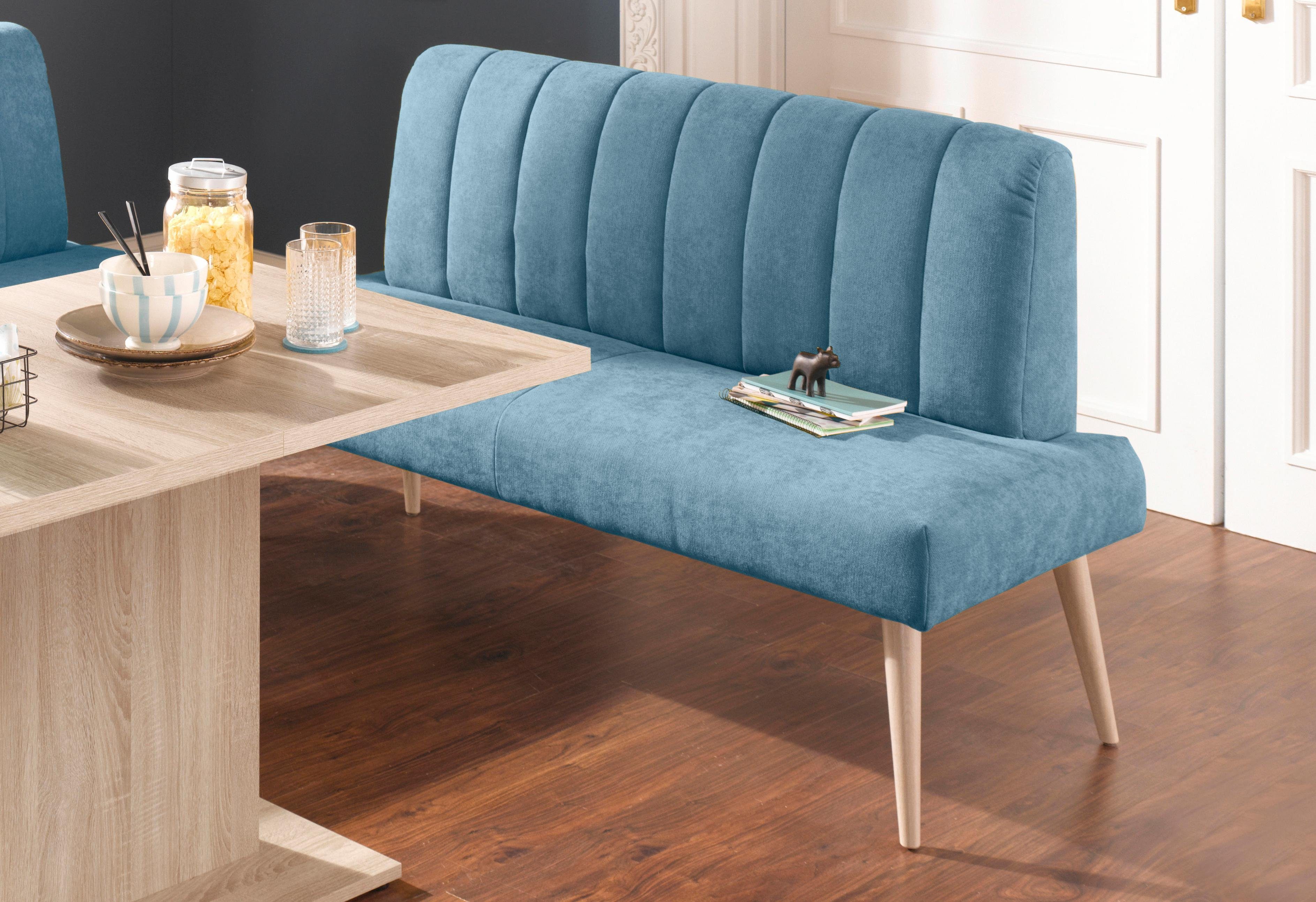 exxpo - sofa fashion Zitbank Costa, moderne rugstikking, comfortabel en elegant, hoge houten voet