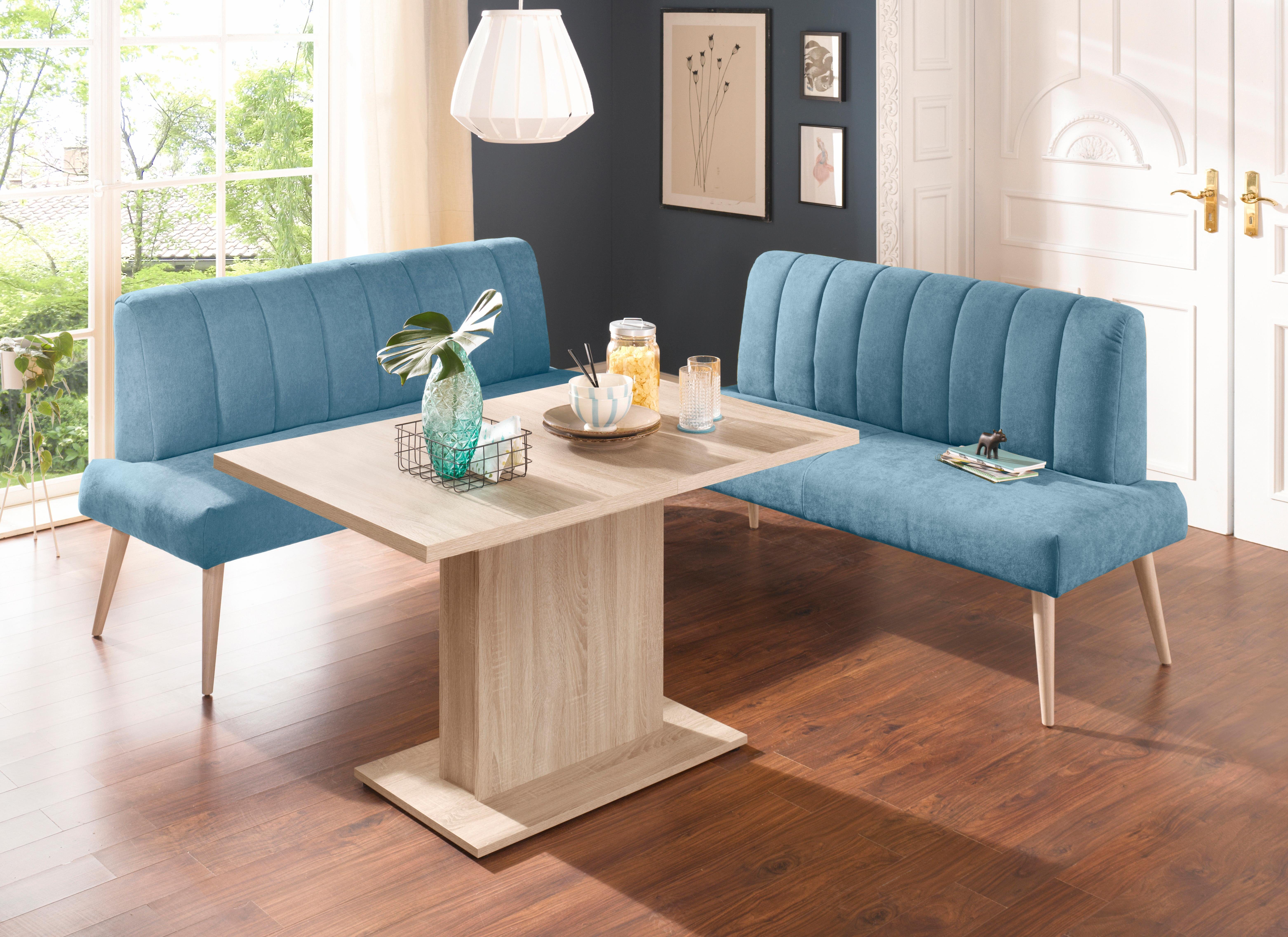 exxpo - sofa fashion Zitbank Costa, moderne rugstikking, comfortabel en elegant, hoge houten voet
