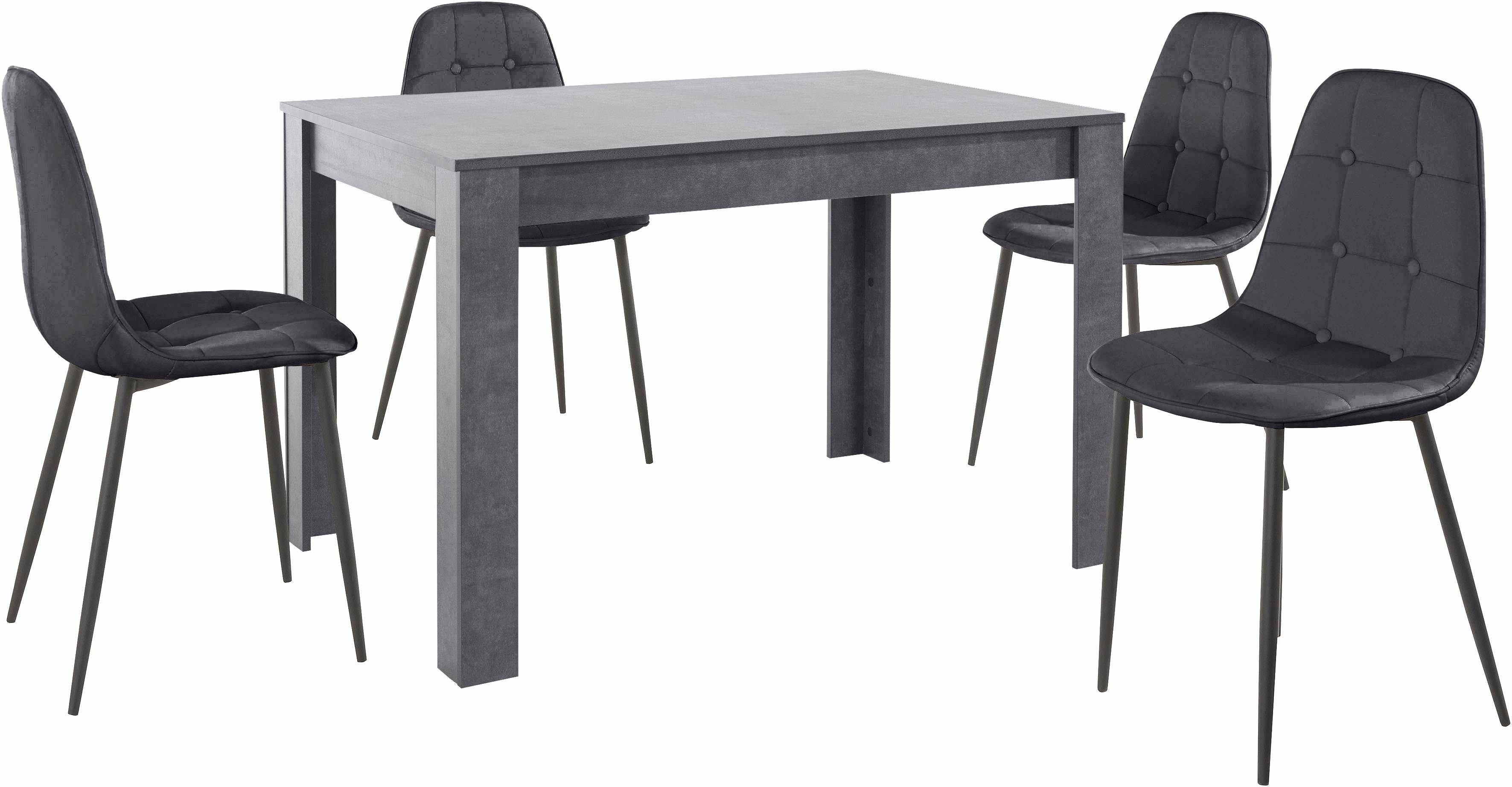 INOSIGN Eethoek met eettafel 120 cm breed (set, 5-delig)
