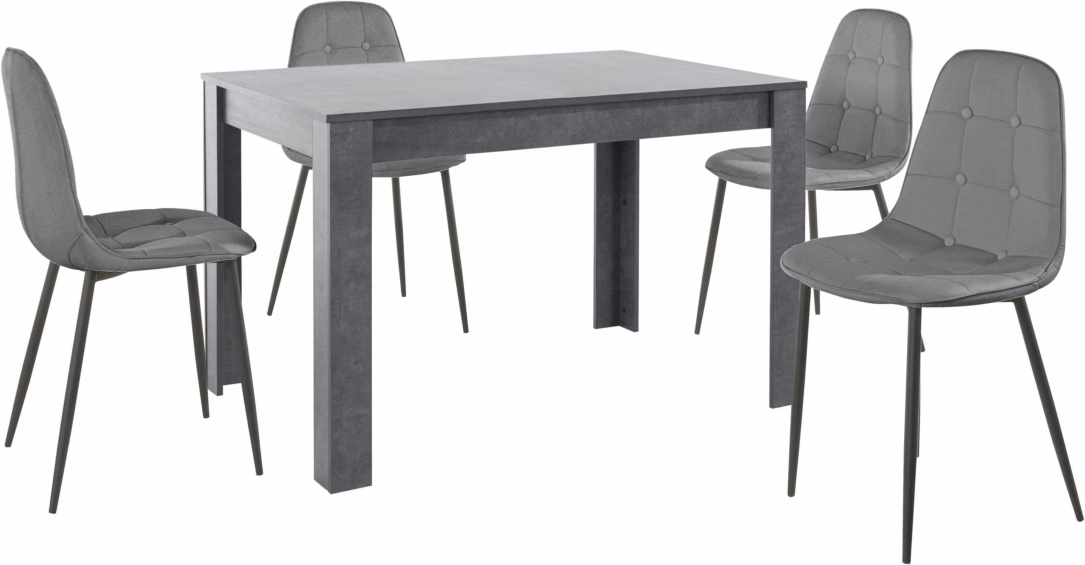 INOSIGN Eethoek met eettafel 120 cm breed (set, 5-delig)