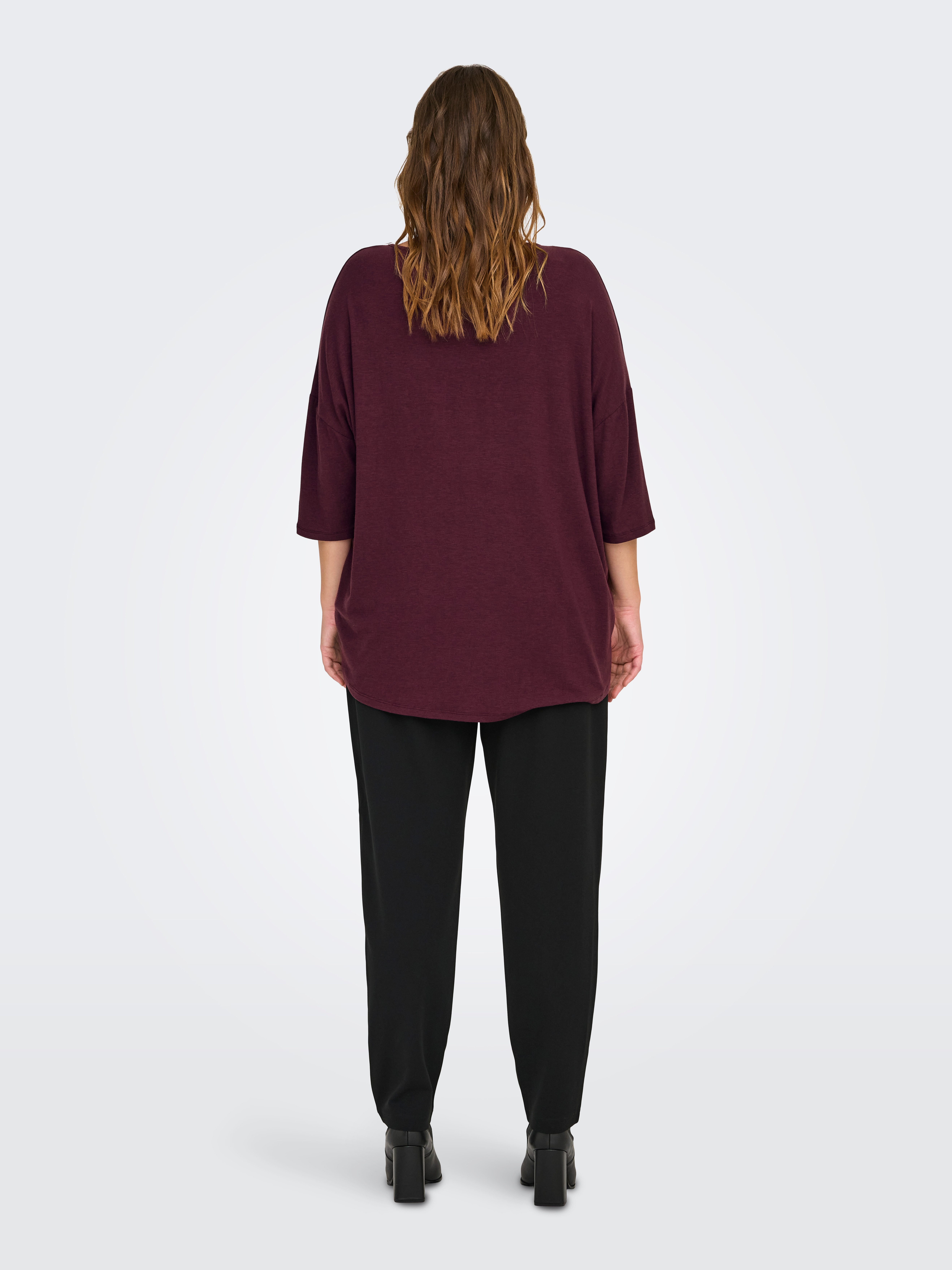 ONLY CARMAKOMA Shirt met 3/4 mouwen CARLAMOUR 3/4 TOP JRS NOOS