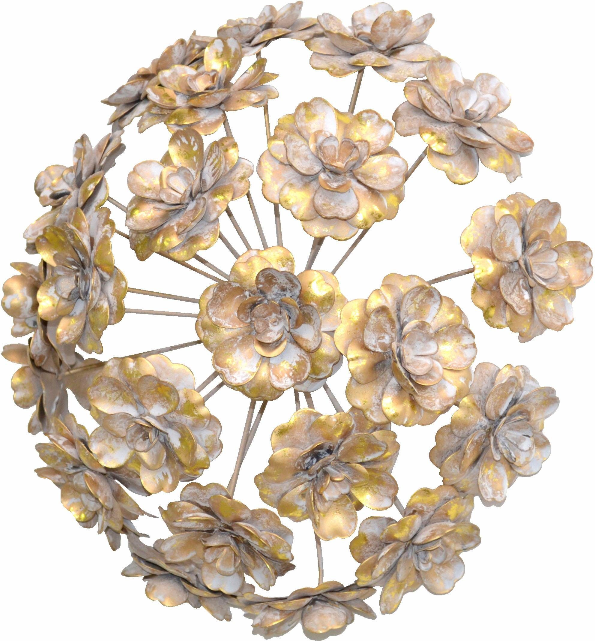 Verstrikking Verslaafde wacht HOFMANN LIVING AND MORE Sierobject voor aan de wand Wanddecoratie van  metaal, rond, motief bloemen nu online bestellen | OTTO