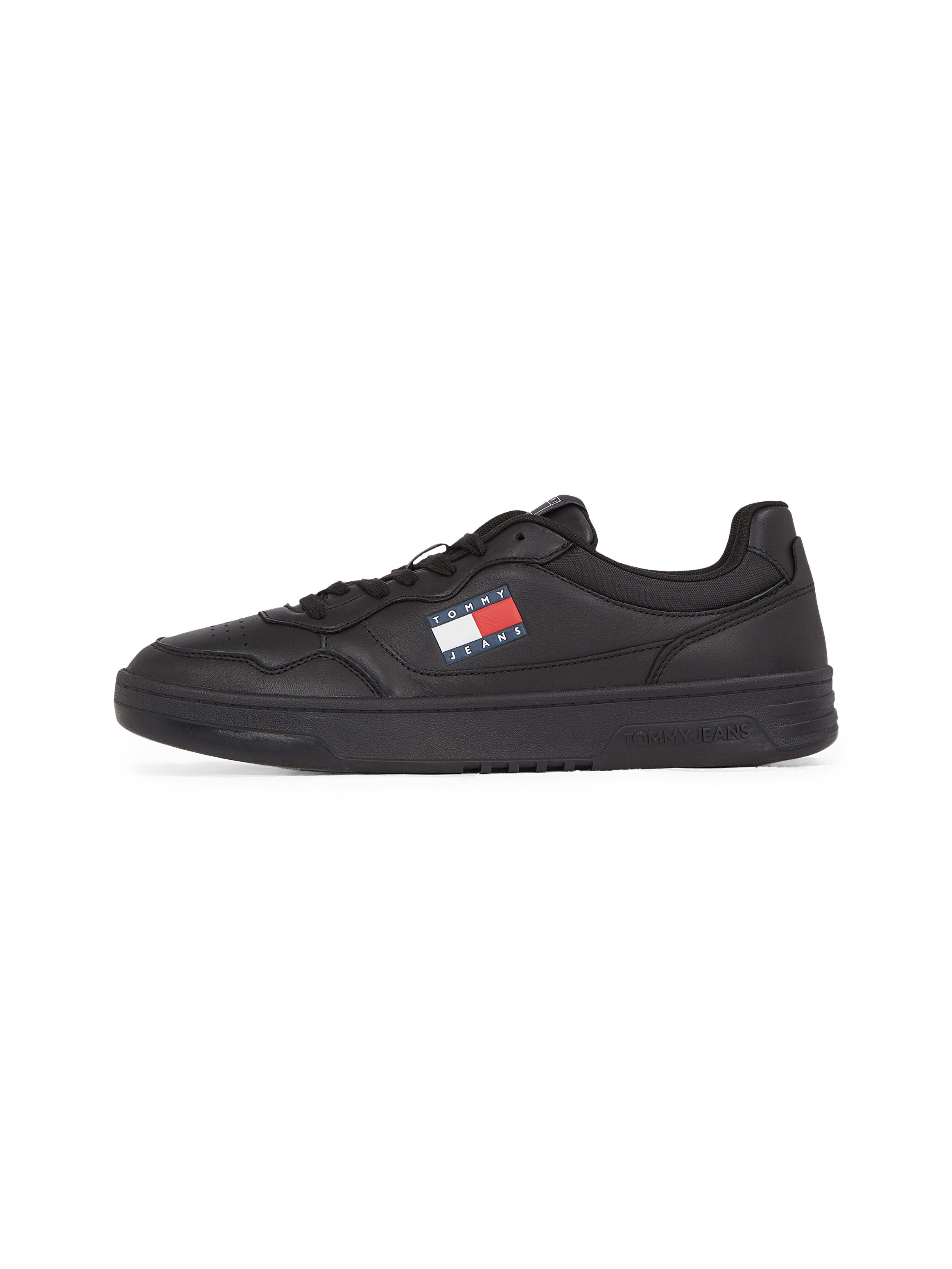 TOMMY JEANS Plateausneakers (NEW) TJM CUPSOLE LEATHER ESS , vrijetijdsschoen, lage schoen, veterschoen in basket-look