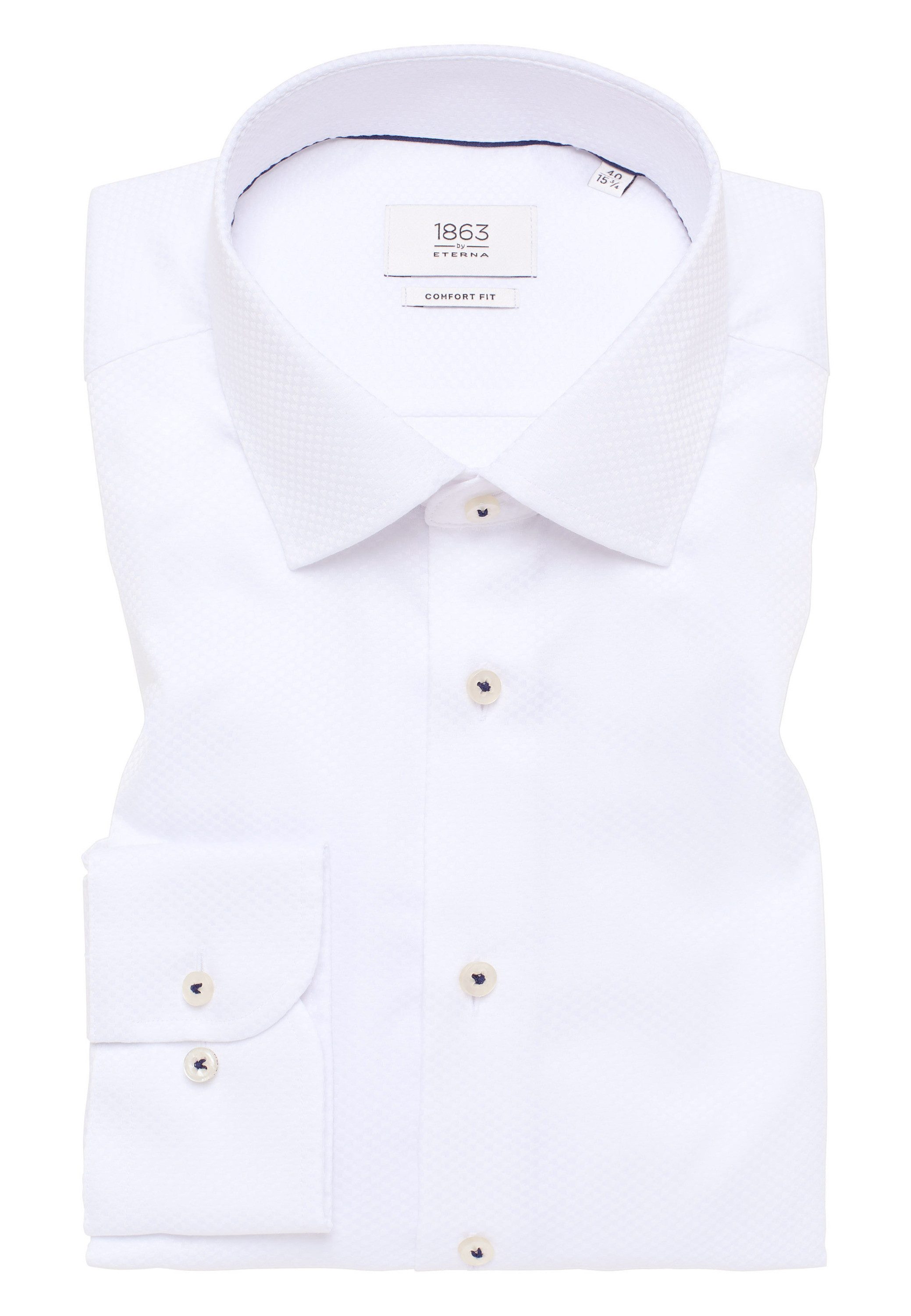 Eterna Overhemd met lange mouwen Comfort fit NON IRON (strijkvrij)
