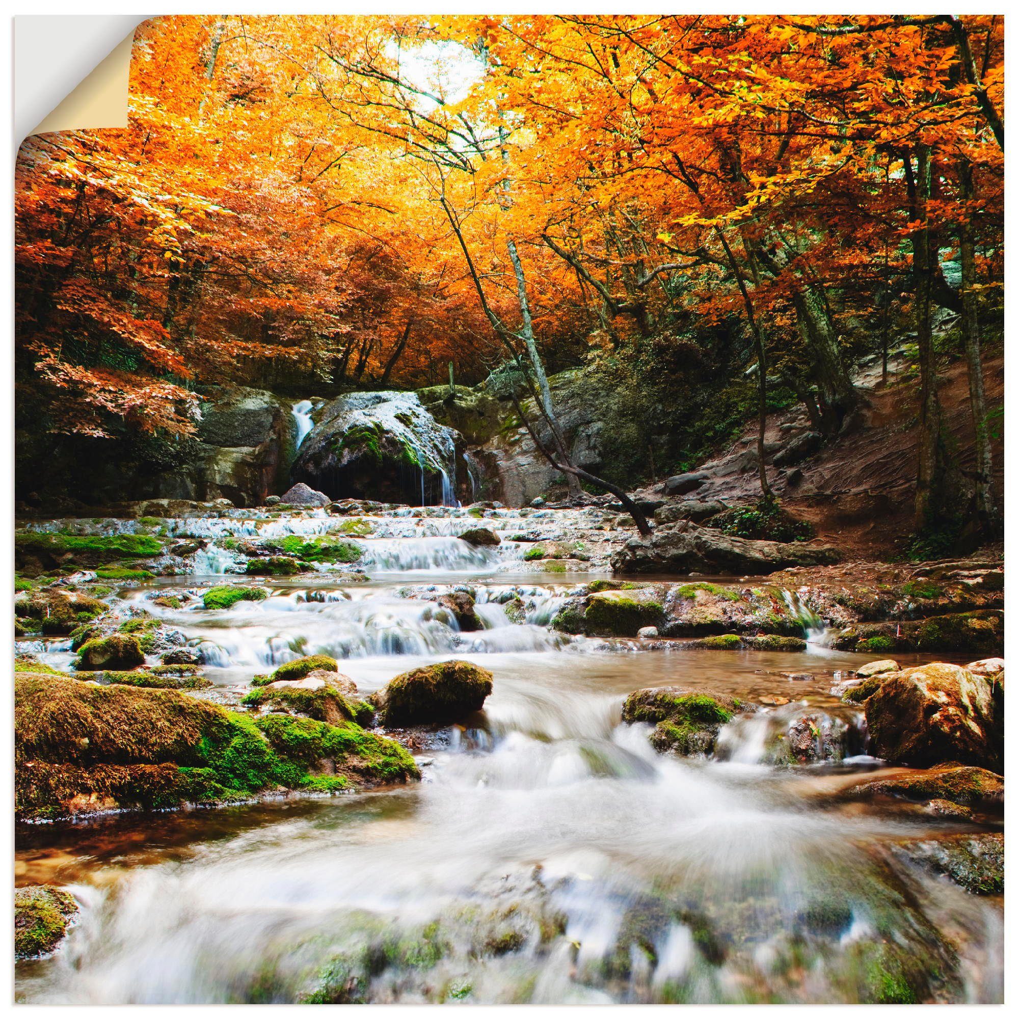 Artland artprint Herbstlicher Wasserfall