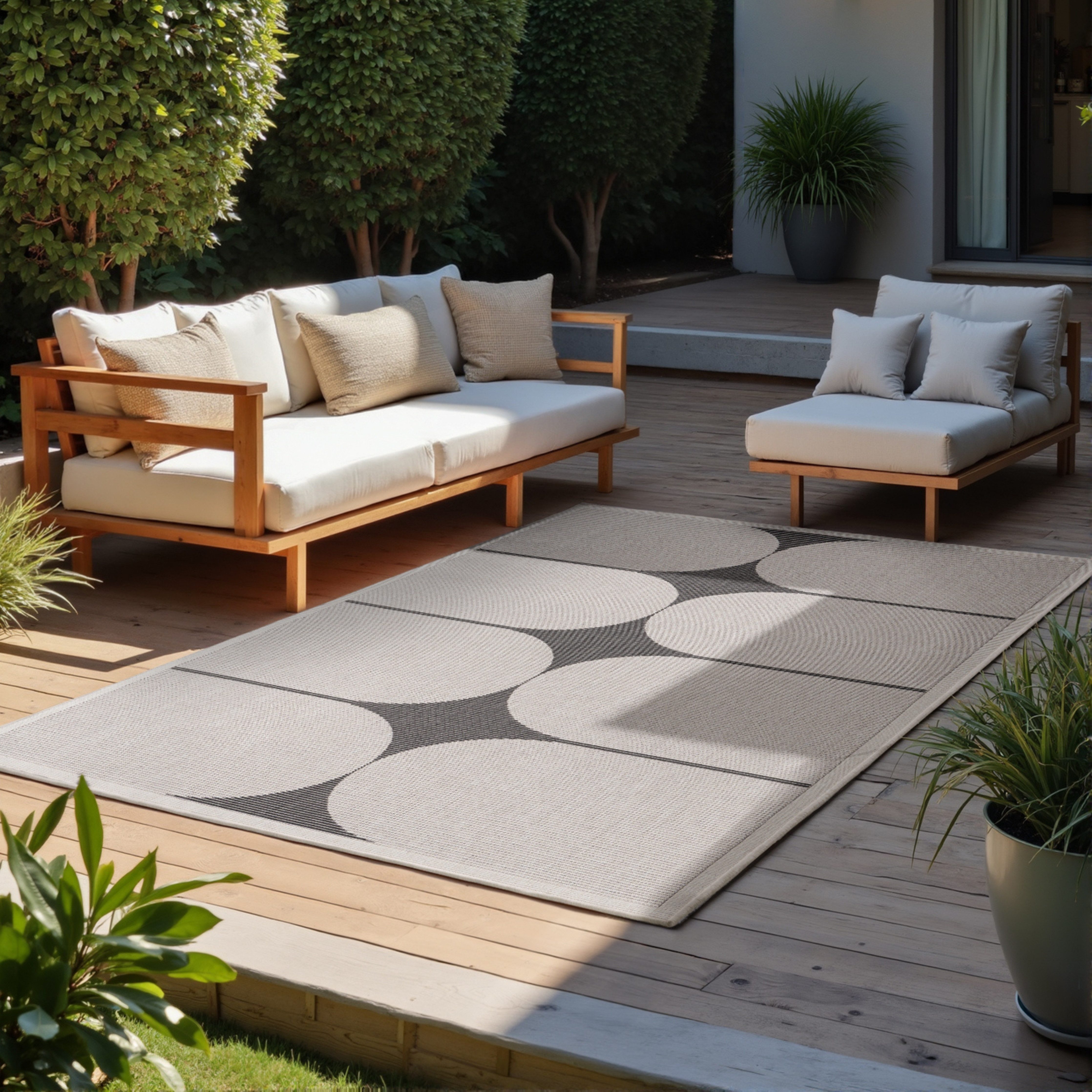 NORTHRUGS Outdoorkleed Bowen omkeerbaar tapijt buitenkleden zwart
