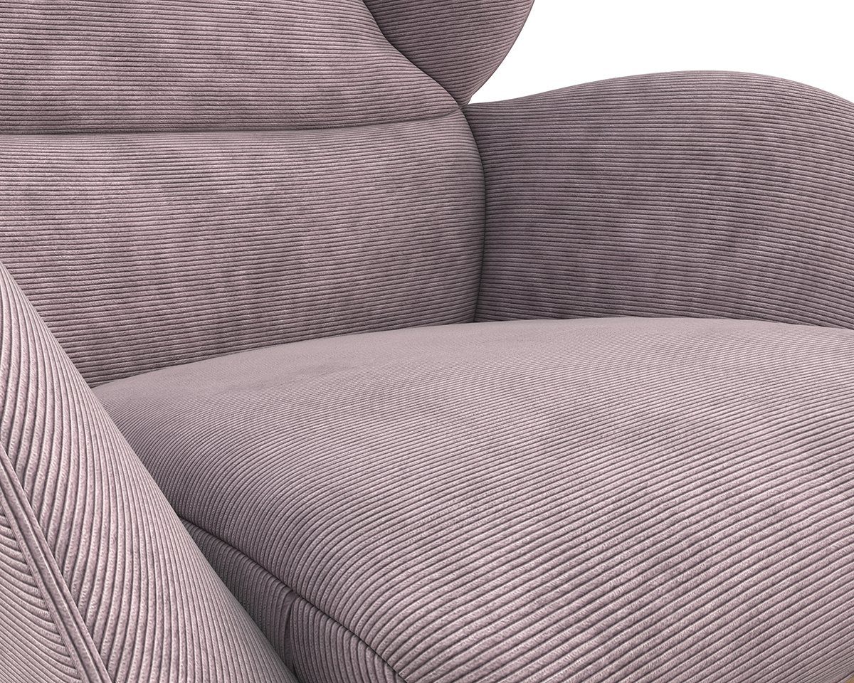 FLEXLUX Oorfauteuil Adria Stijl & comfort, organische vorm, eikenhouten voet