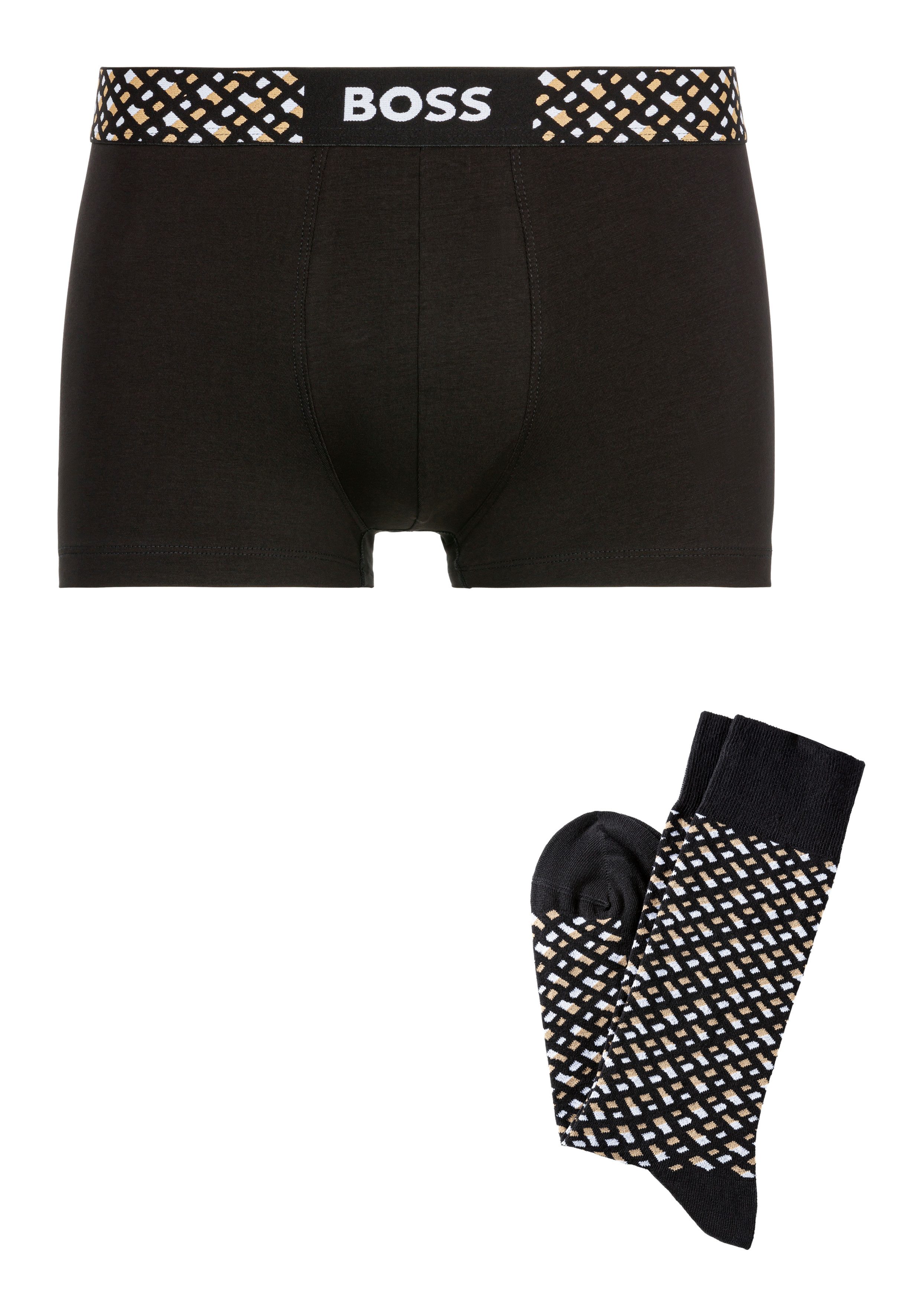 BOSS Trunk Sock Gift heren boxershorts maat S zwart
