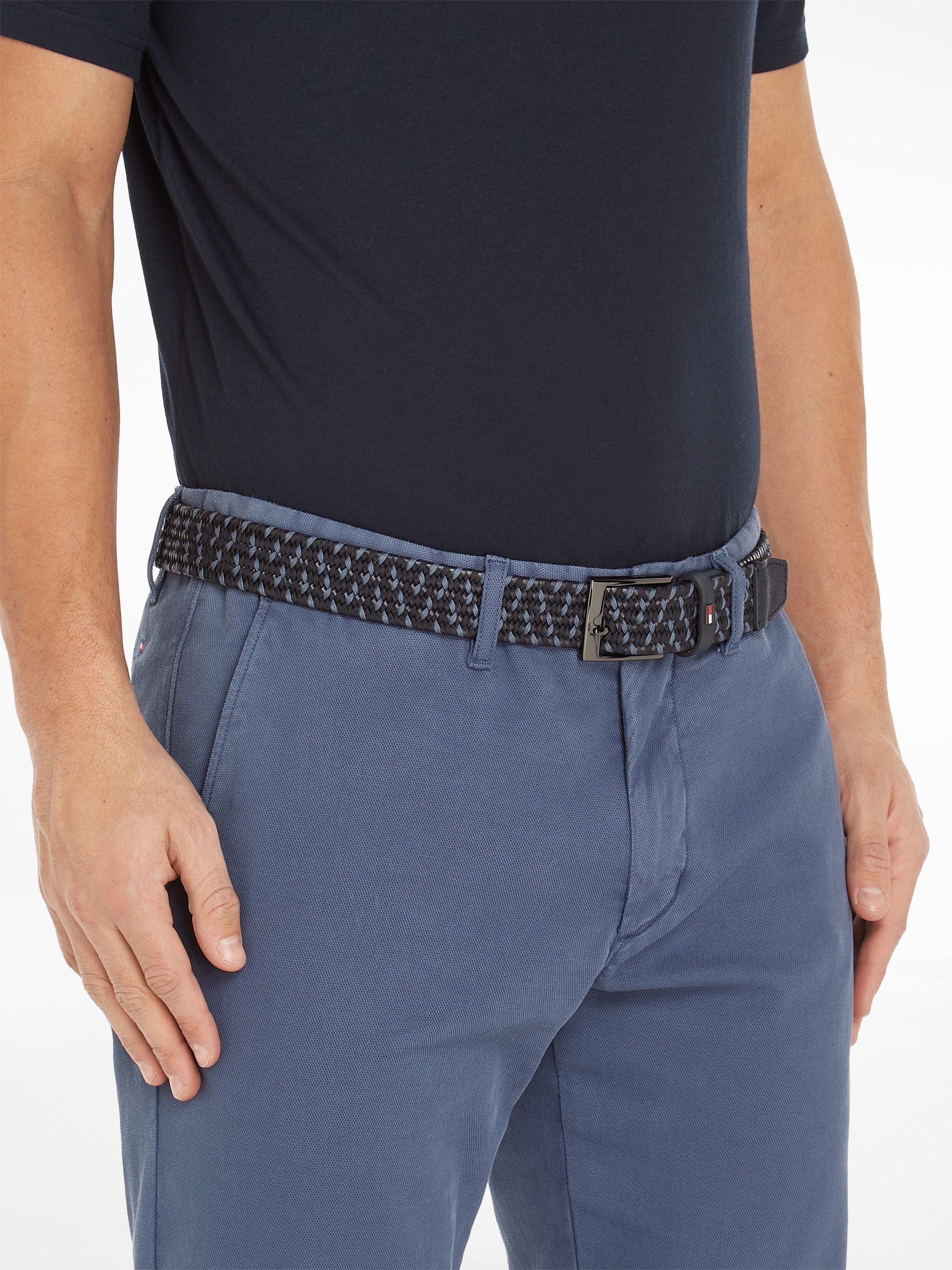 Tommy Hilfiger Leren riem Adan New Elastic 3.5cm