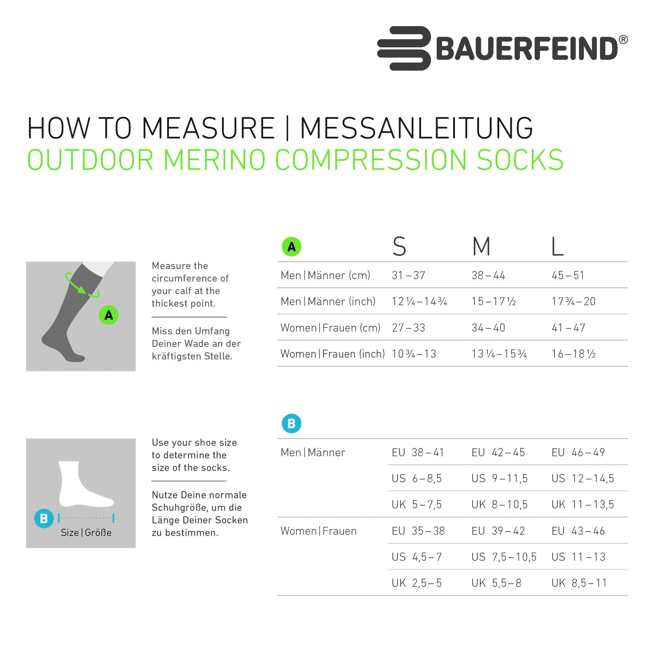 Bauerfeind Sportsokken Outdoor Merino Compression Socks