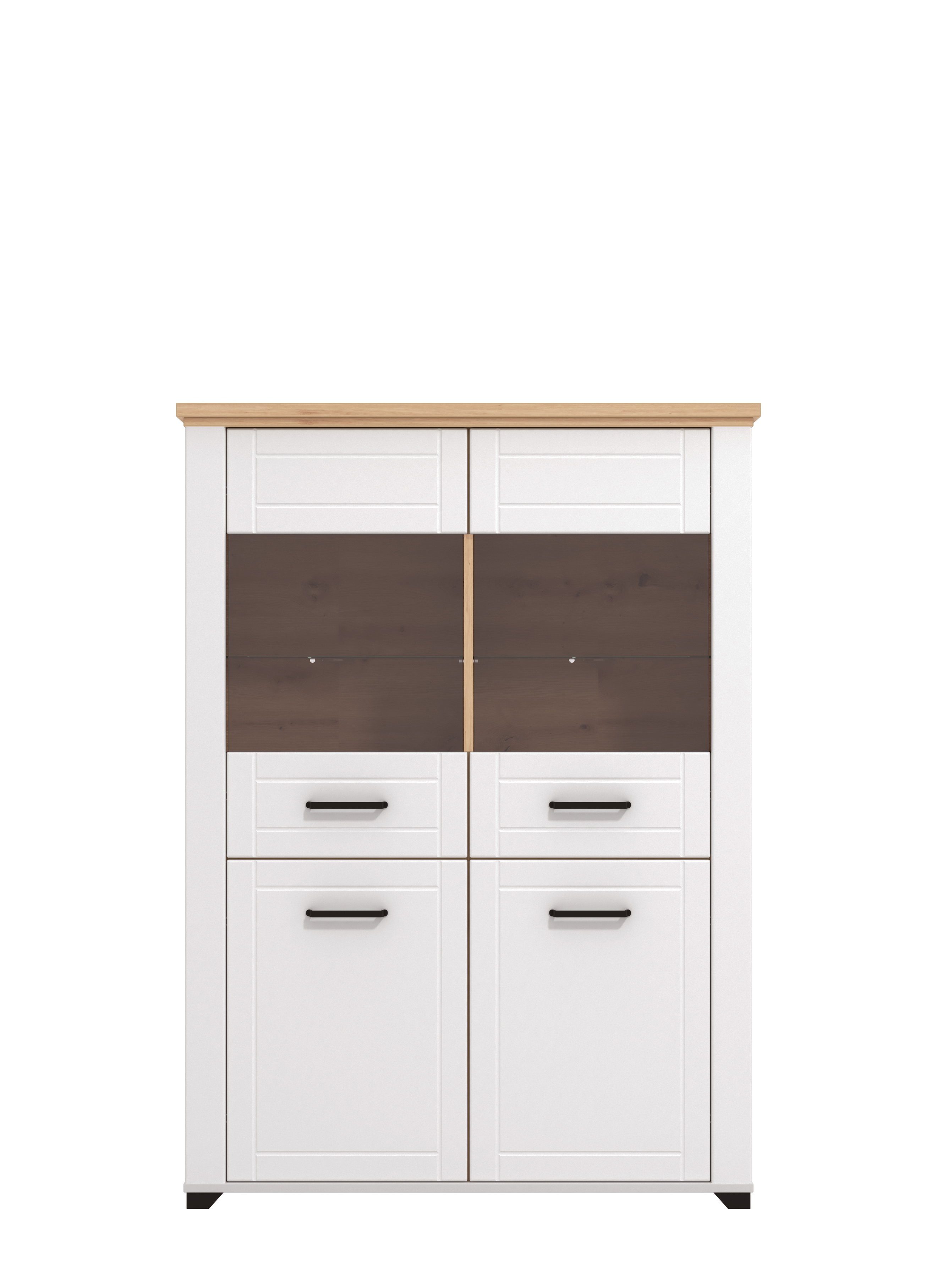 Home affaire Vitrinekast Valencia 2 deuren met 4 mm veiligheidsglas, breedte 103,5 cm