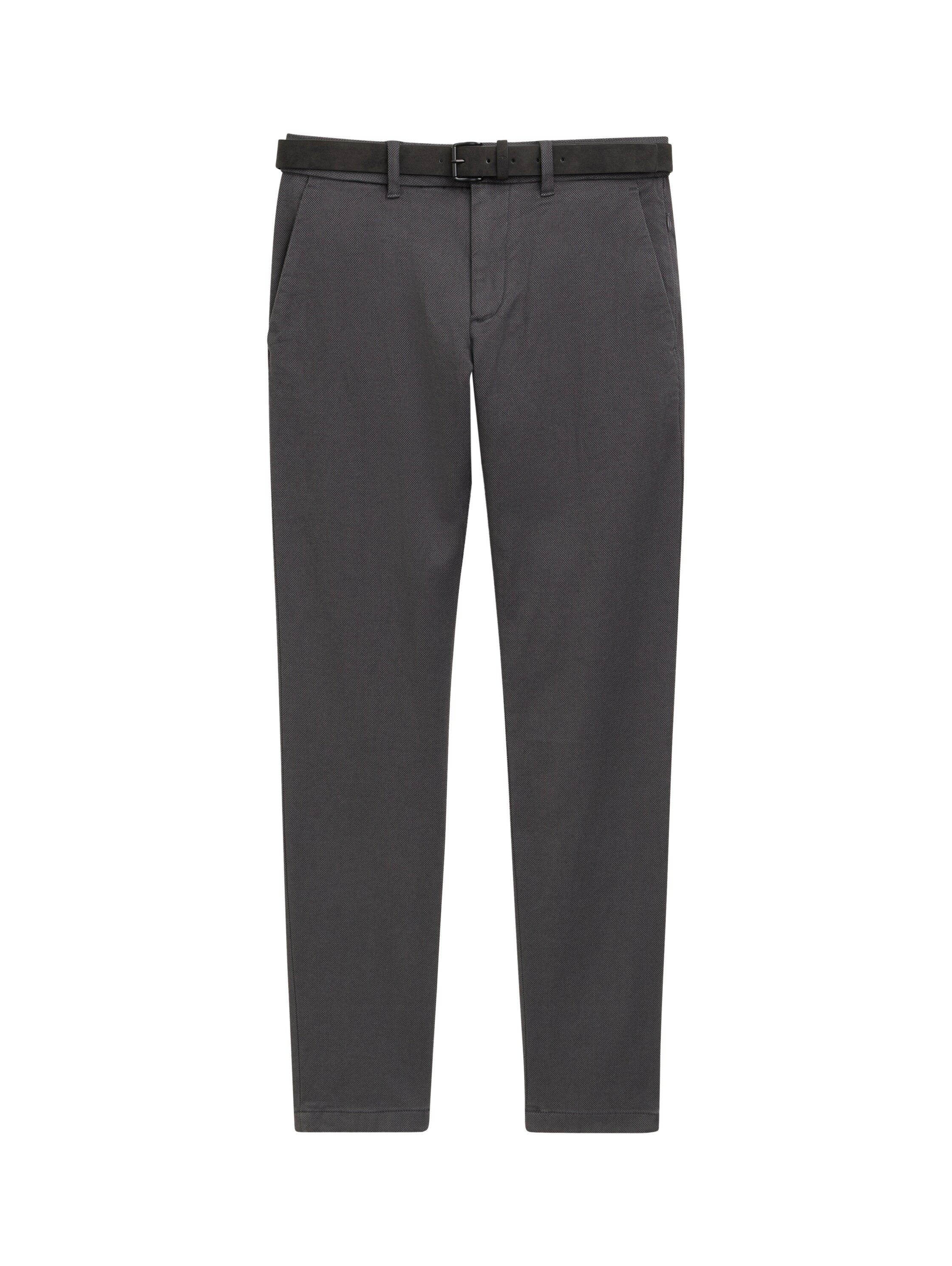 Tom Tailor Chino met een stijlvolle structuur (2-delig, Inclusief ceintuur)