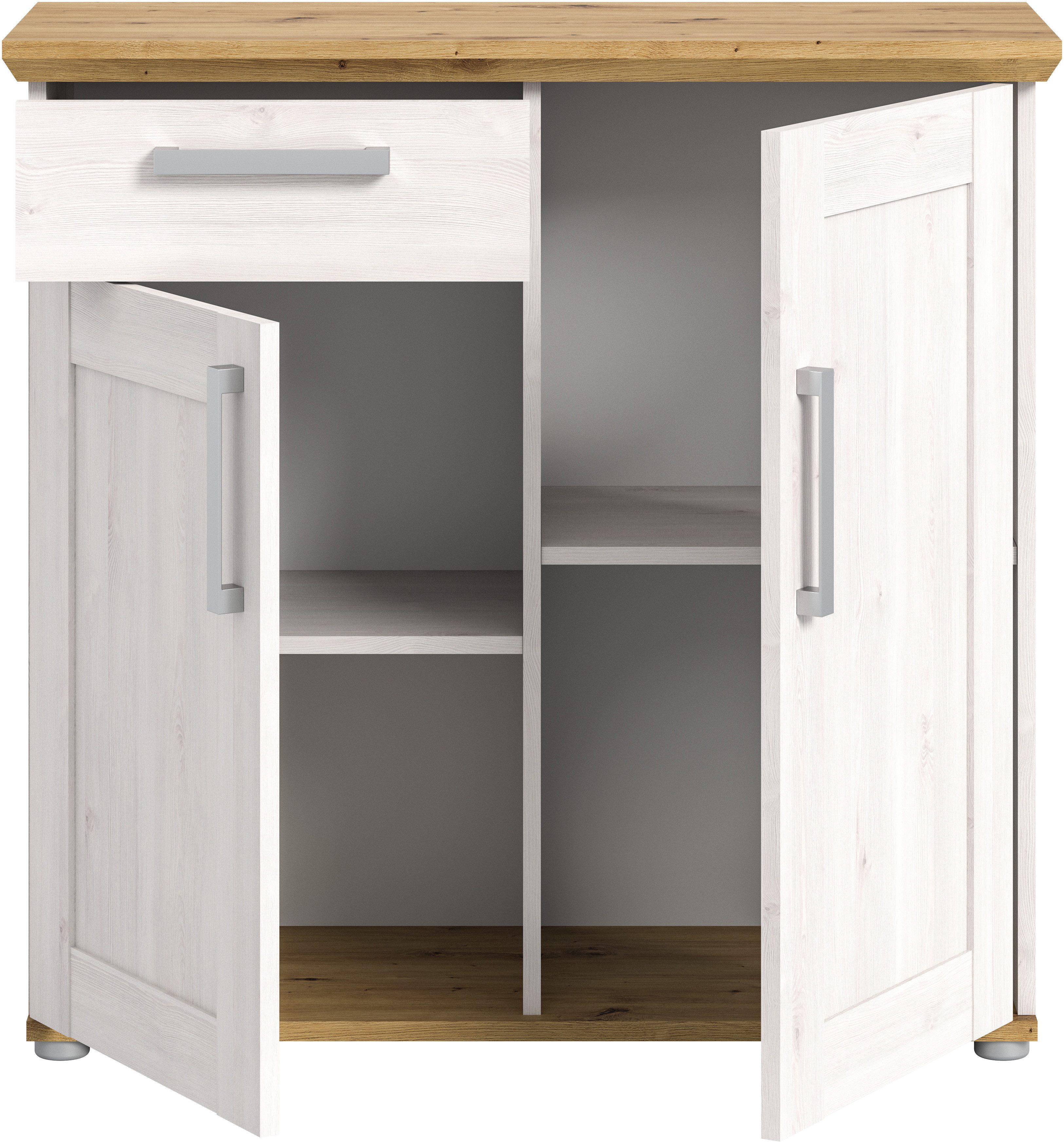 Home affaire Kast Cosenza, Breedte 95 cm, 2 Deuren, 1 Lade in landelijke stijl, dressoir, kast, sideboard