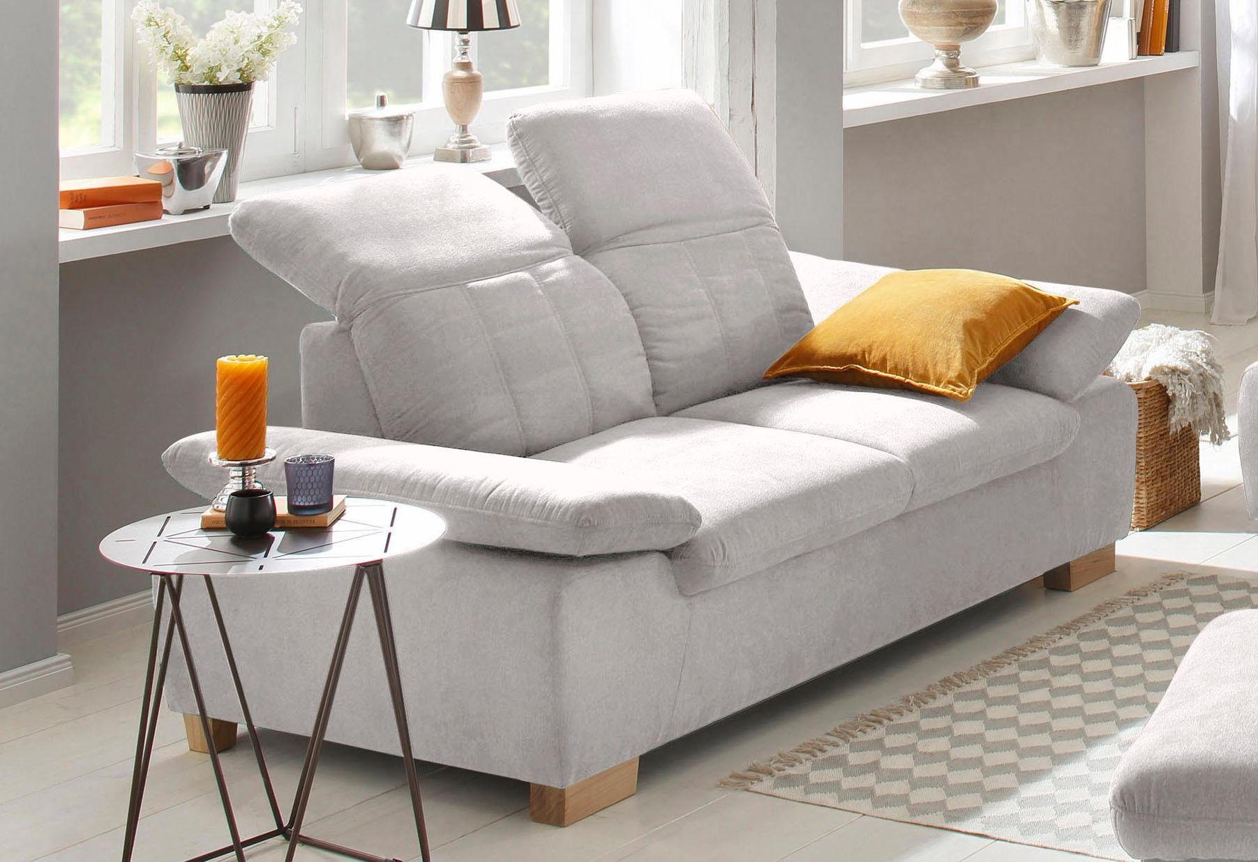 Home affaire 2-zitsbank Bergamo Multifunctionele Sofa, comfortabel en gemakkelijk zilver(kleur), 2-zitsbanken, 195 cm