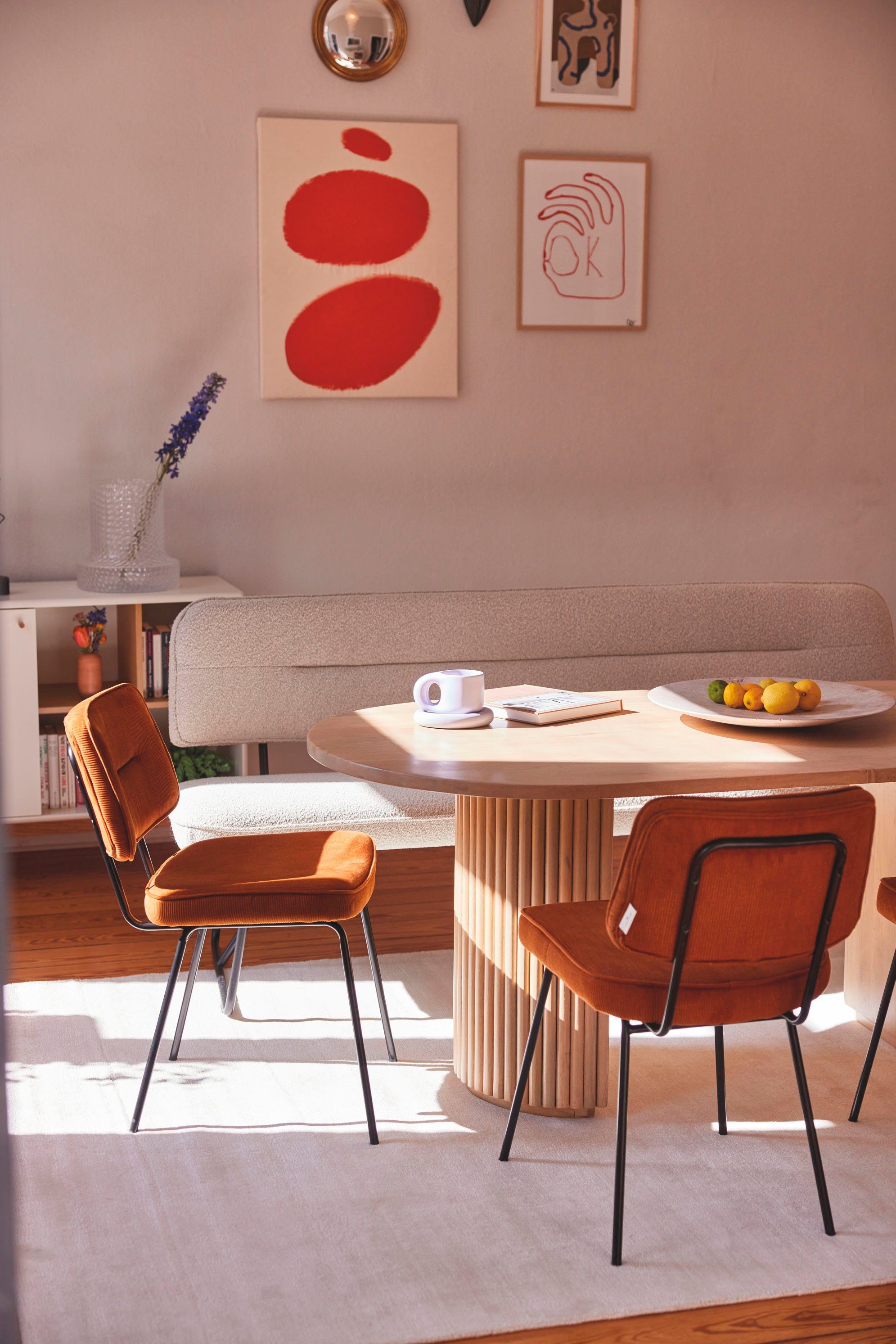 TOM TAILOR HOME Eettafel Ripped met tafelpoten in extravagante ribbel-look