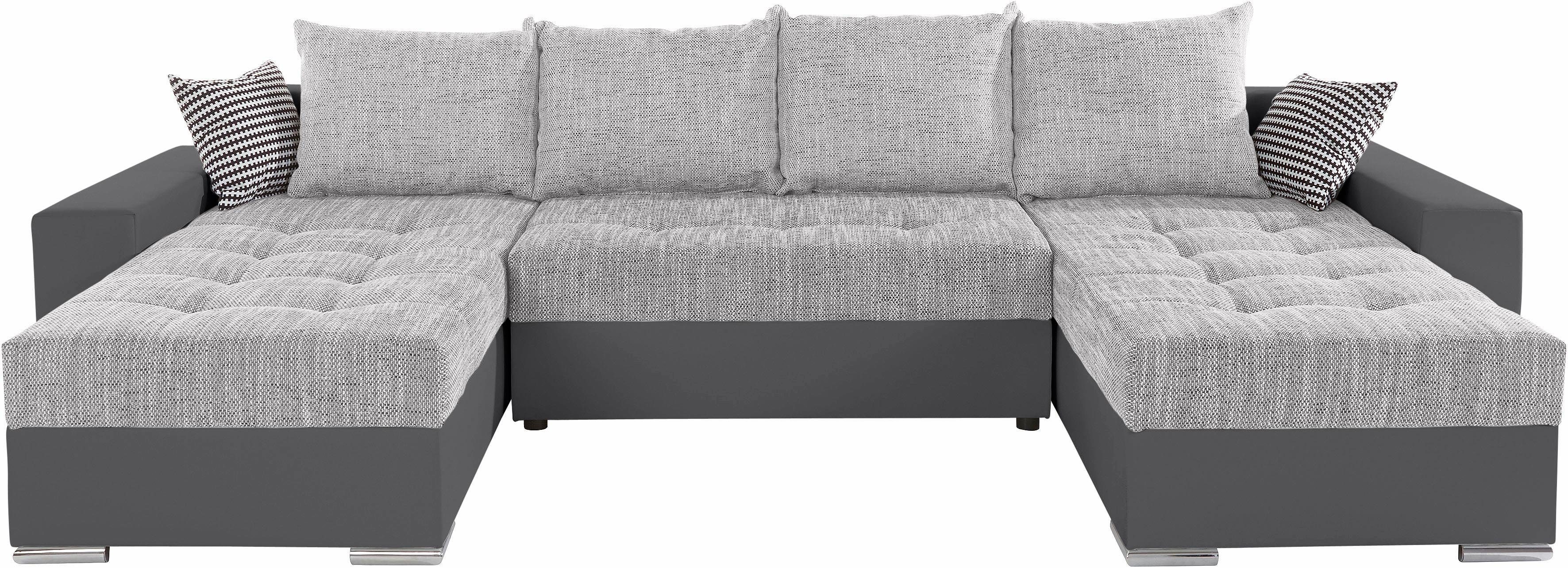 COLLECTION AB Zithoek XL-Josy U-vorm, breedte 313 cm, kunstleer-mix, microvezel